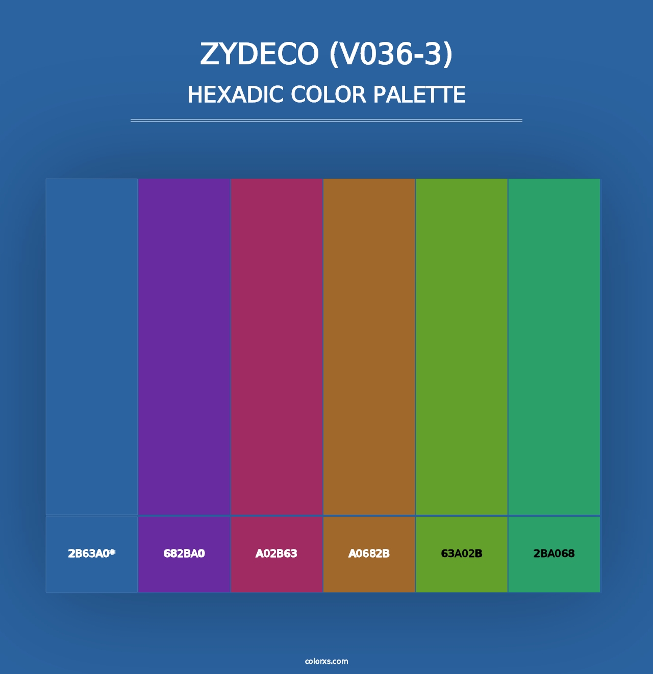 Zydeco (V036-3) - Hexadic Color Palette