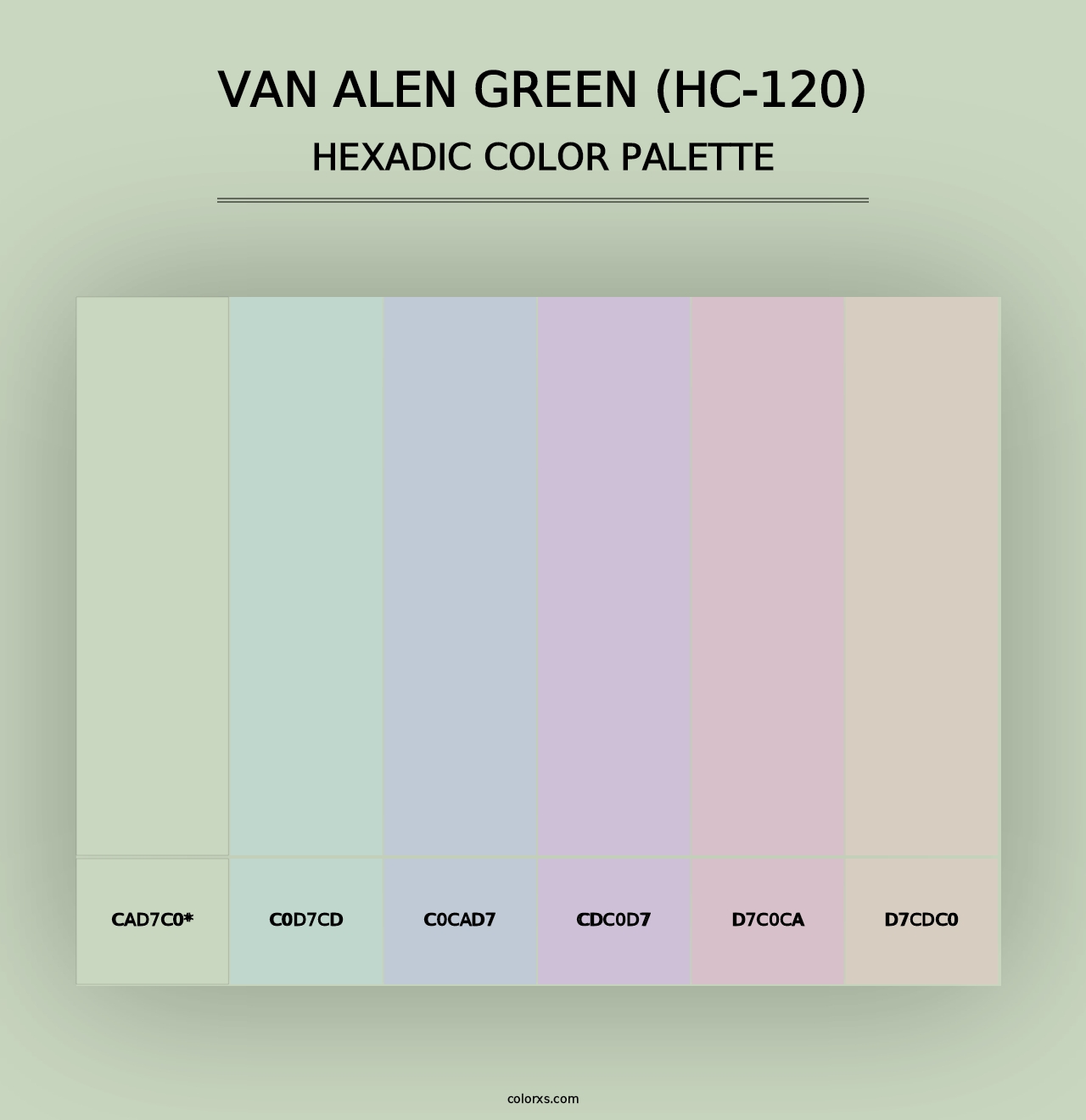 Van Alen Green (HC-120) - Hexadic Color Palette