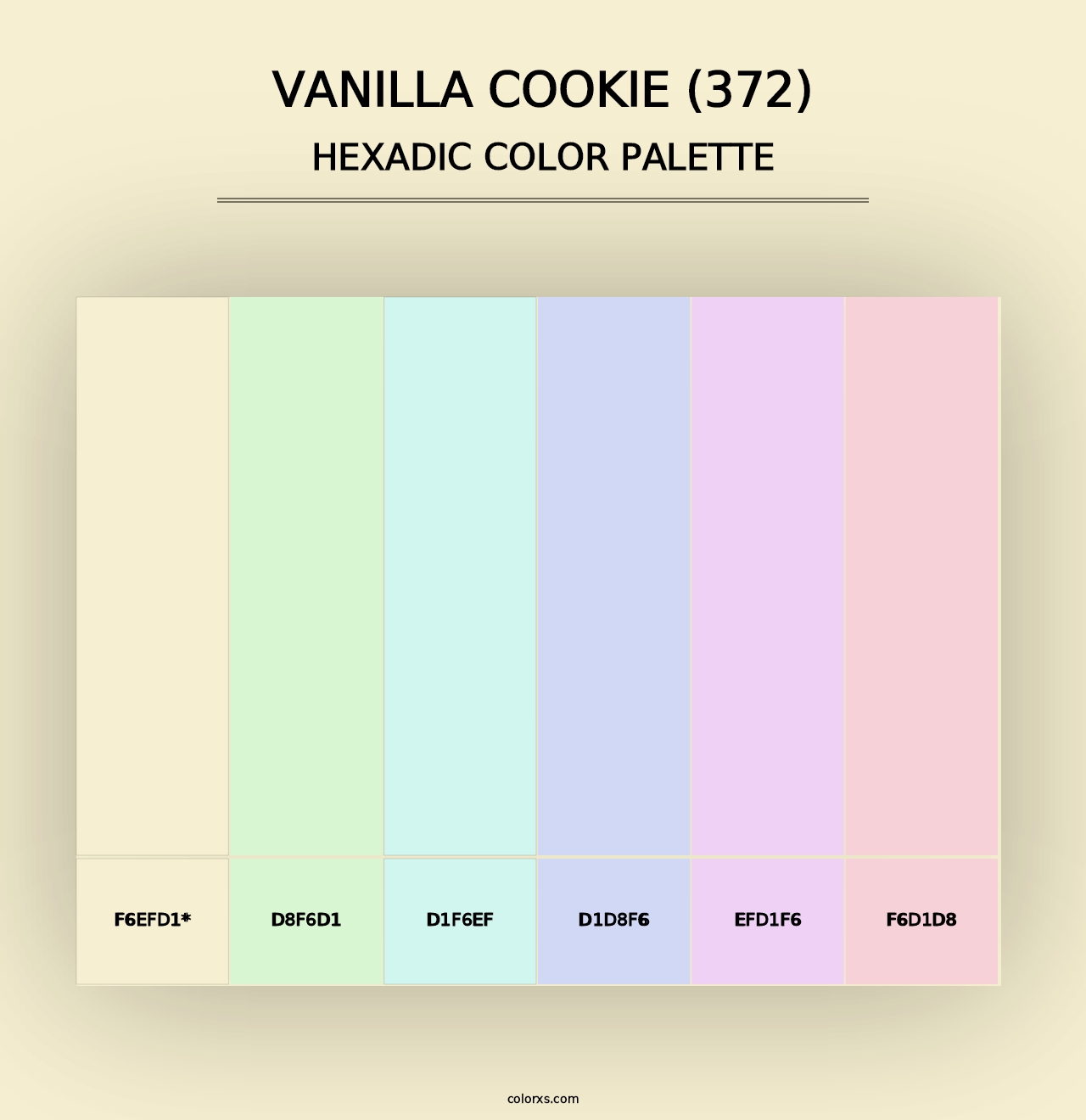 Vanilla Cookie (372) - Hexadic Color Palette