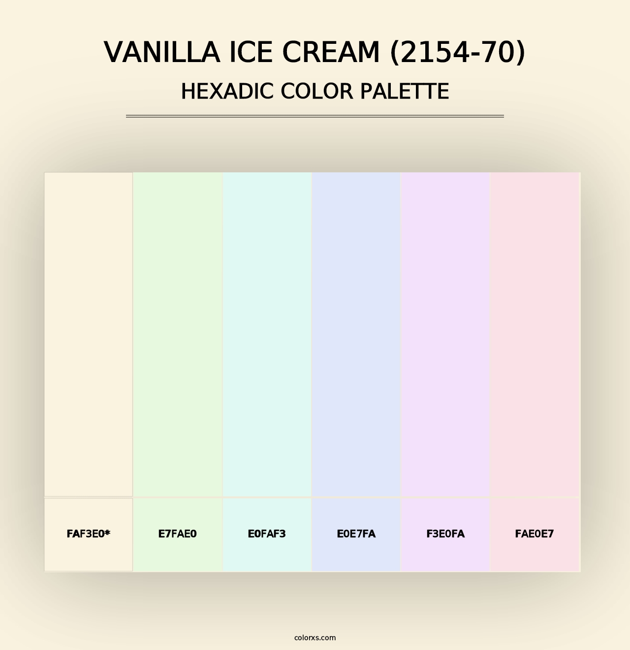 Vanilla Ice Cream (2154-70) - Hexadic Color Palette