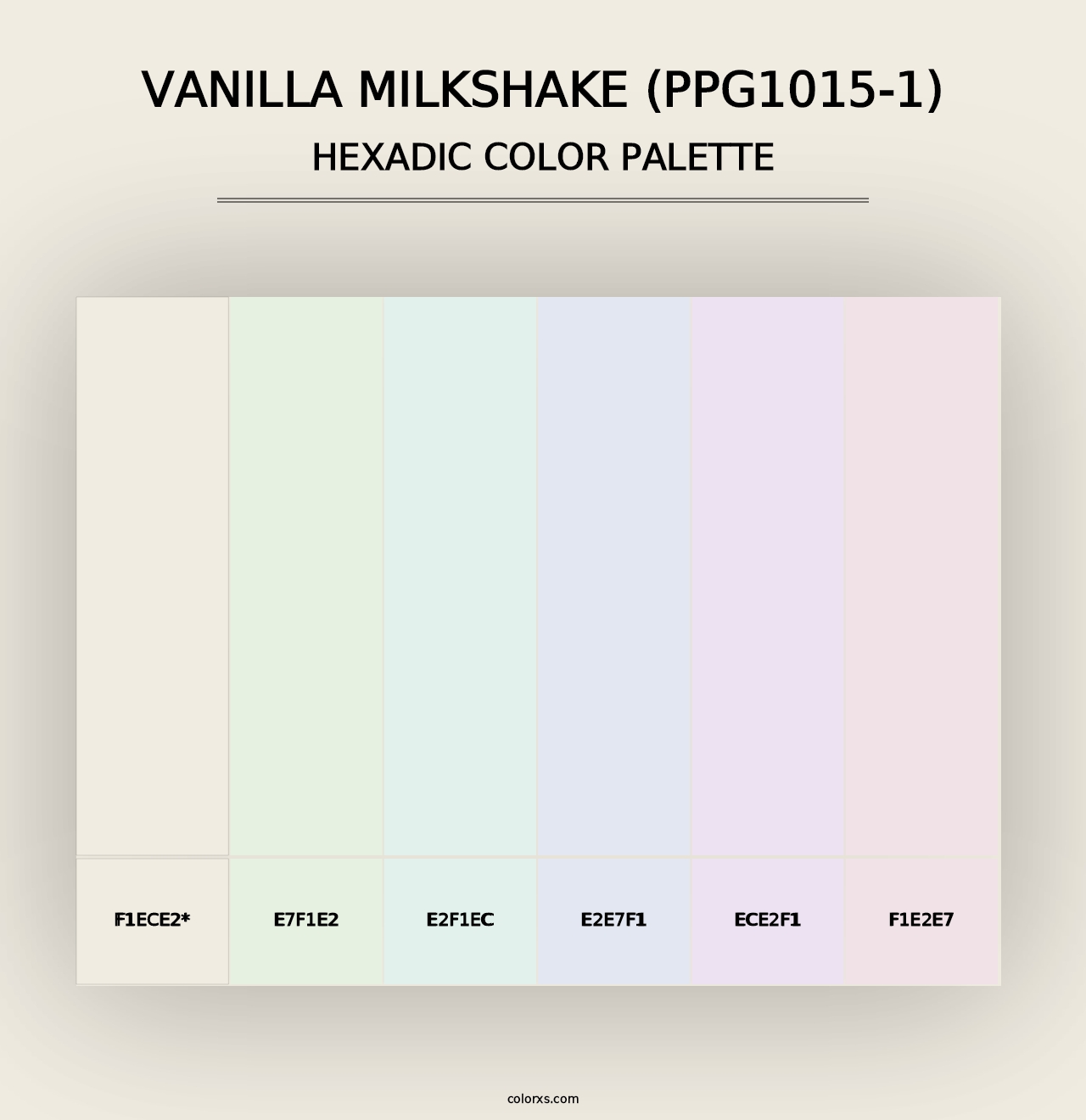 Vanilla Milkshake (PPG1015-1) - Hexadic Color Palette