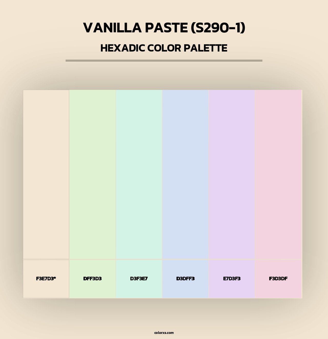 Vanilla Paste (S290-1) - Hexadic Color Palette