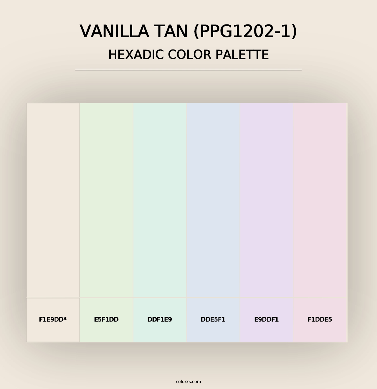 Vanilla Tan (PPG1202-1) - Hexadic Color Palette