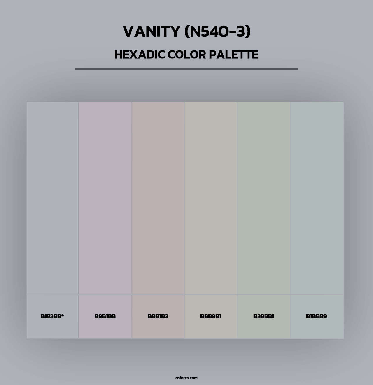 Vanity (N540-3) - Hexadic Color Palette