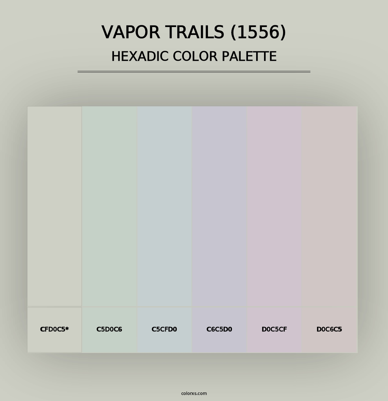 Vapor Trails (1556) - Hexadic Color Palette