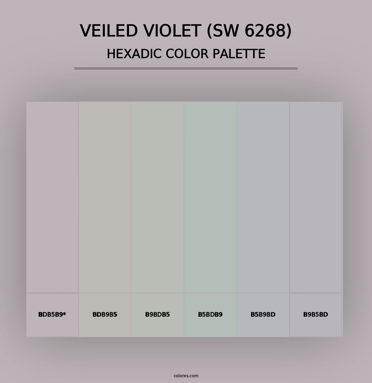 Veiled Violet (SW 6268) - Hexadic Color Palette