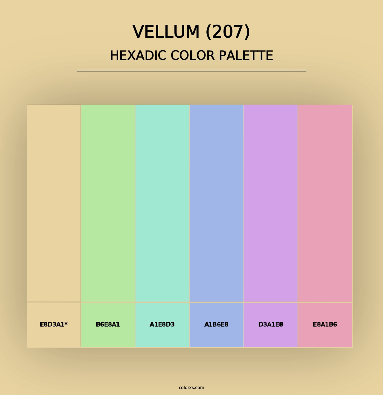 Vellum (207) - Hexadic Color Palette