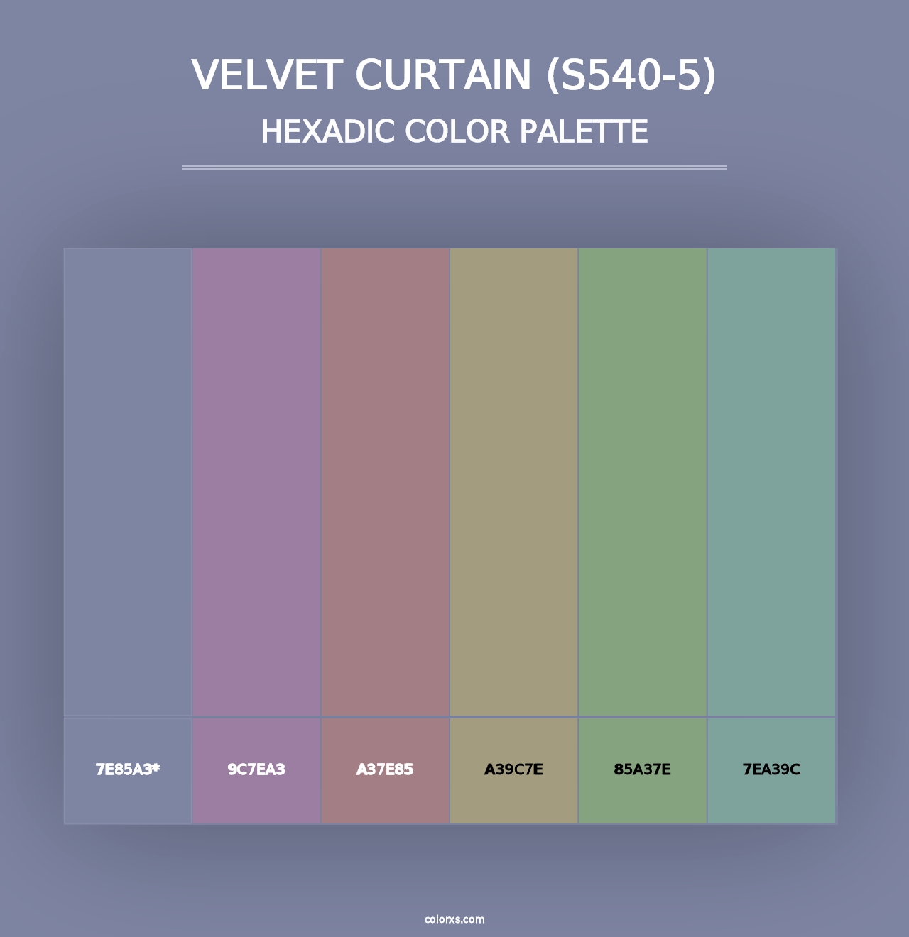 Velvet Curtain (S540-5) - Hexadic Color Palette