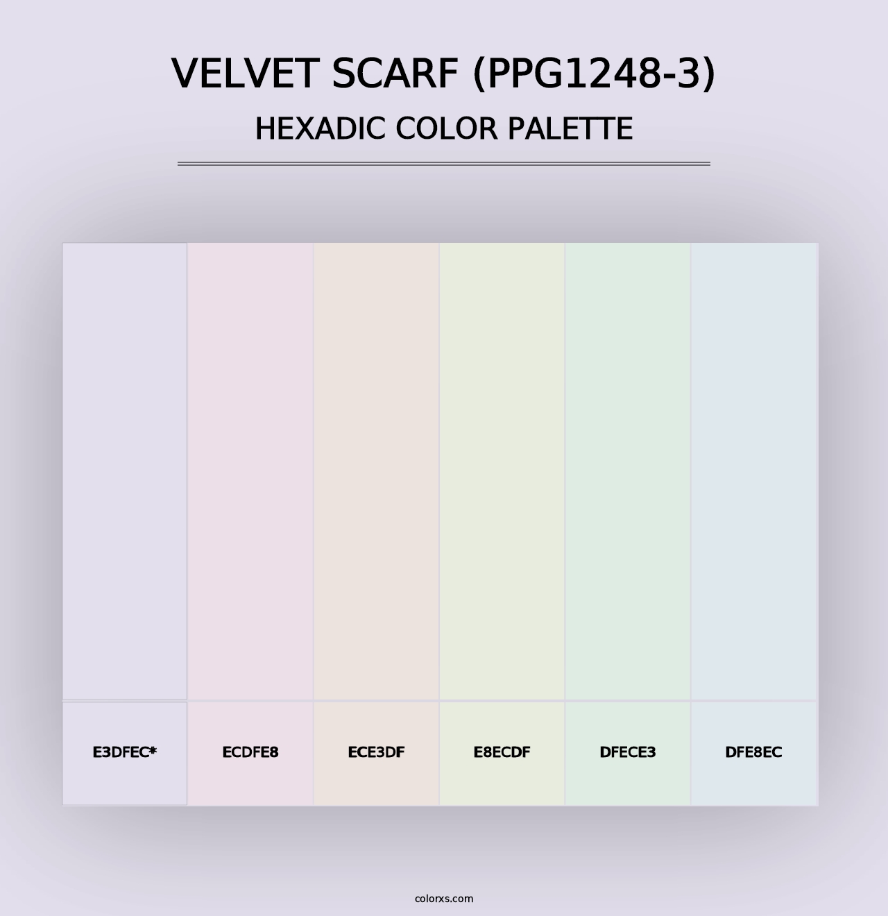 Velvet Scarf (PPG1248-3) - Hexadic Color Palette