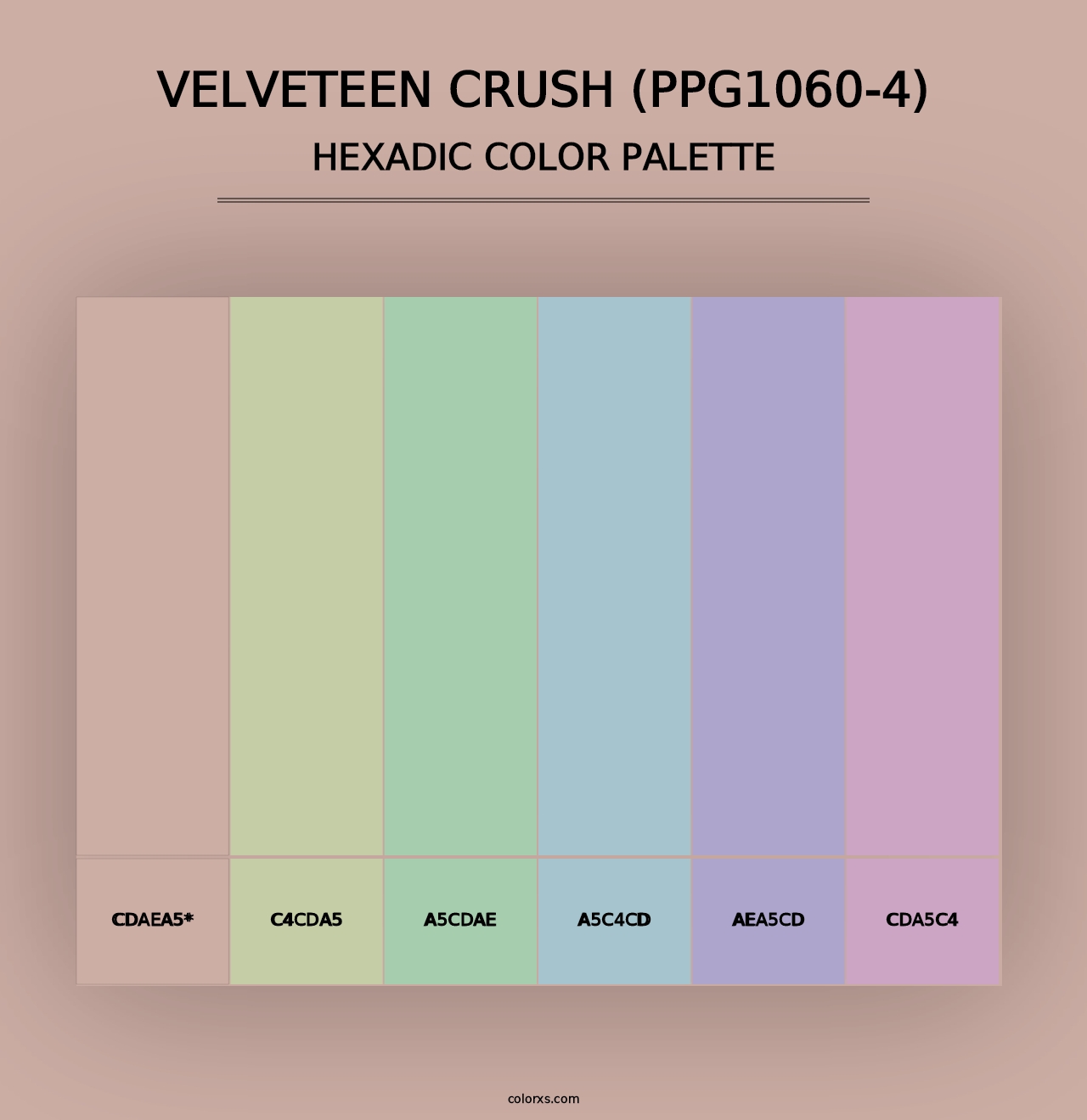 Velveteen Crush (PPG1060-4) - Hexadic Color Palette