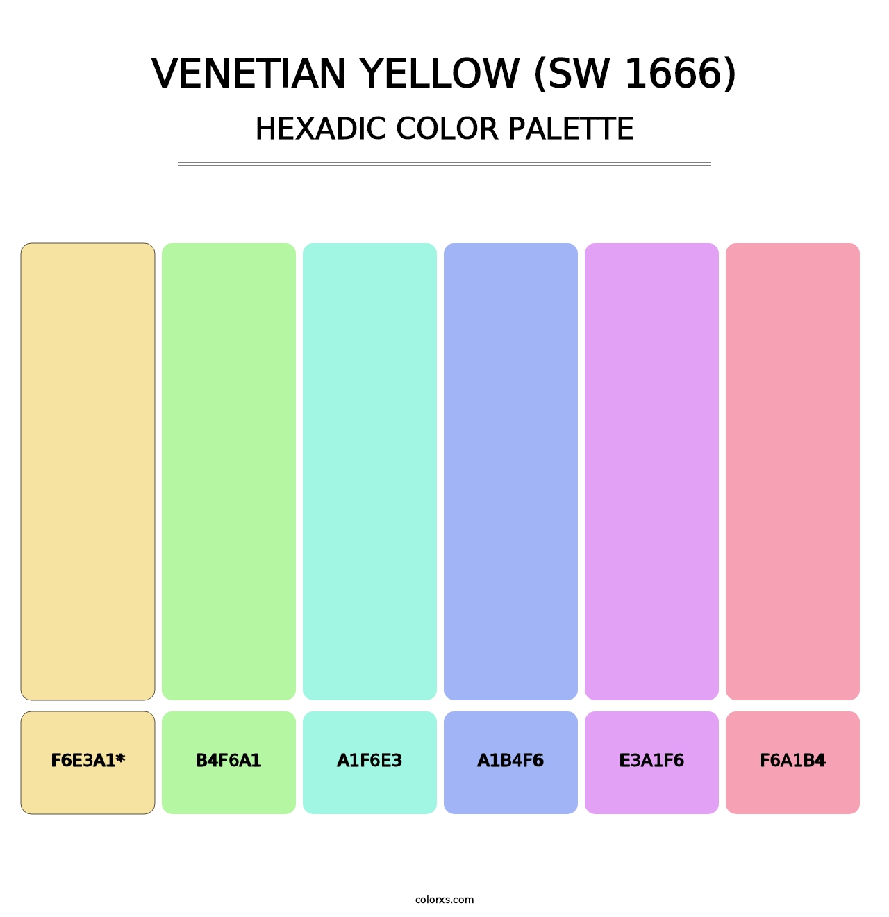 Venetian Yellow (SW 1666) - Hexadic Color Palette