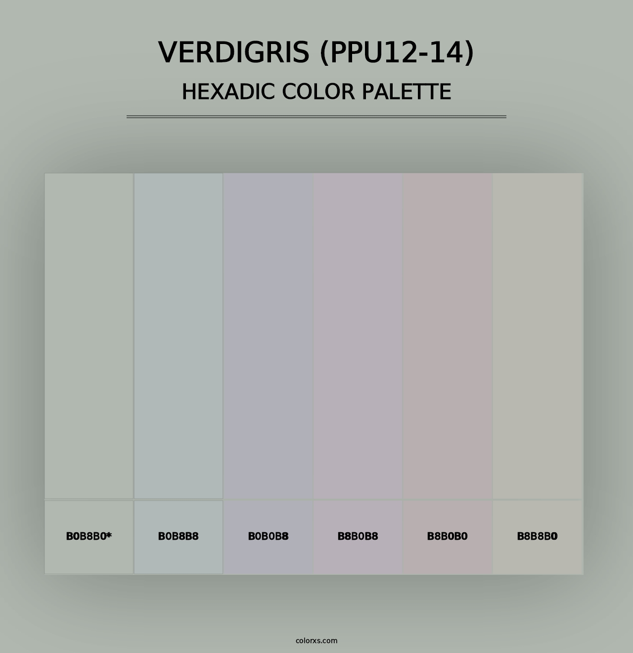 Verdigris (PPU12-14) - Hexadic Color Palette