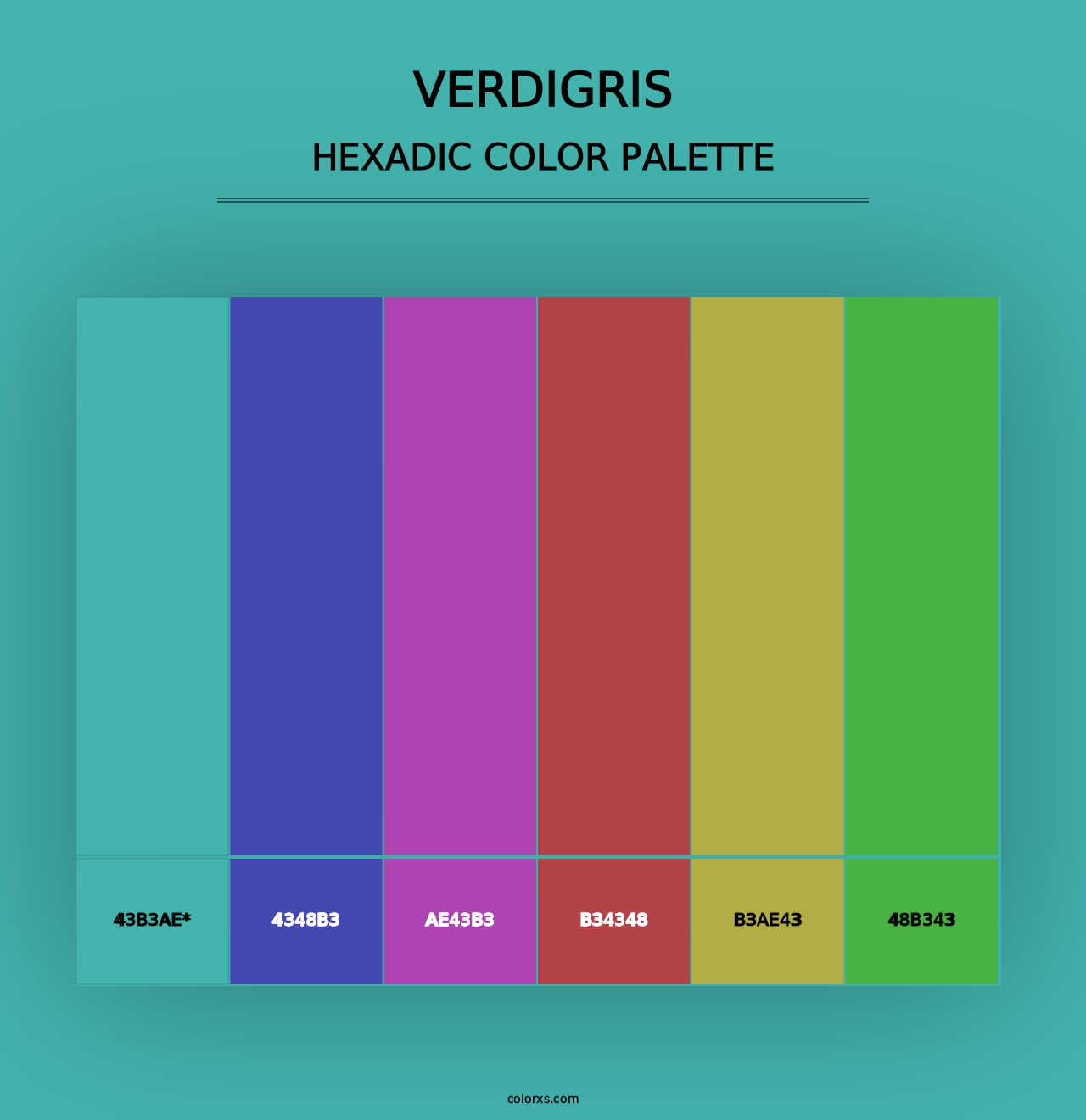 Verdigris - Hexadic Color Palette