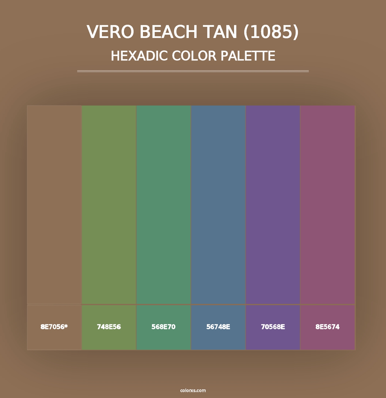 Vero Beach Tan (1085) - Hexadic Color Palette