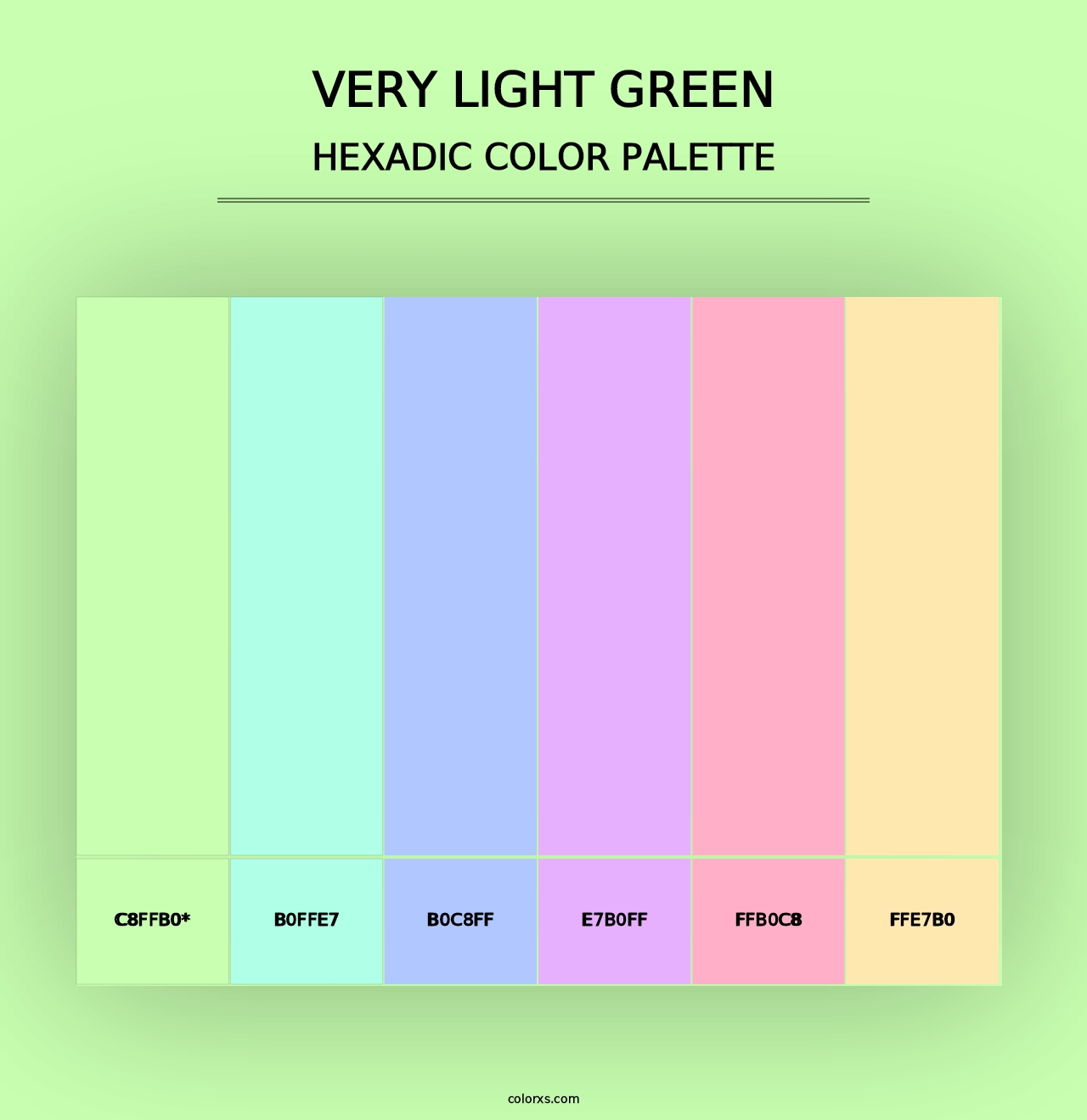 Very Light Green - Hexadic Color Palette