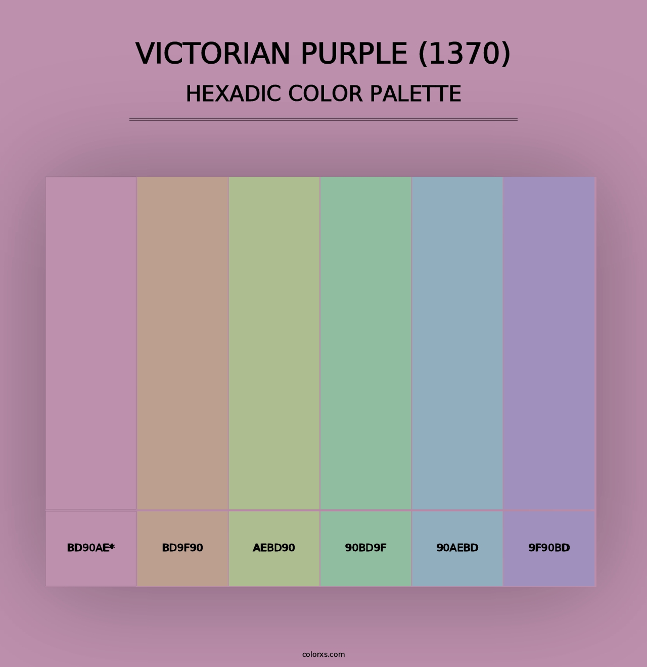 Victorian Purple (1370) - Hexadic Color Palette