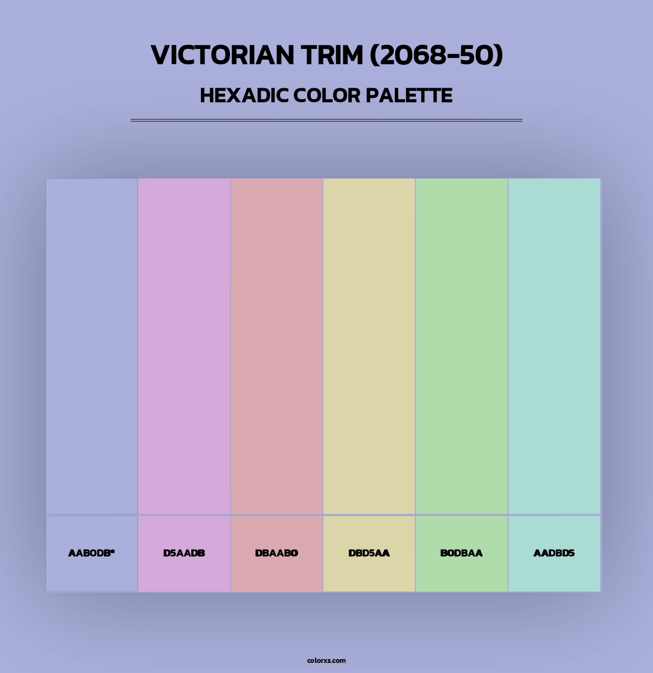 Victorian Trim (2068-50) - Hexadic Color Palette