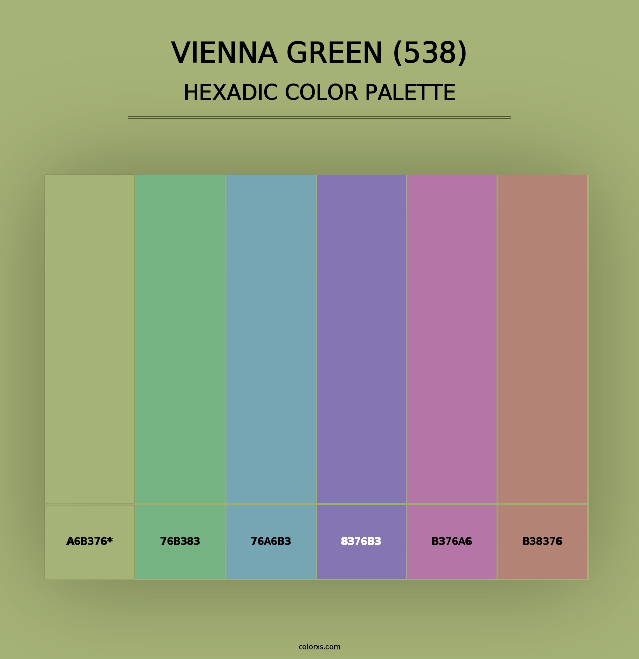 Vienna Green (538) - Hexadic Color Palette