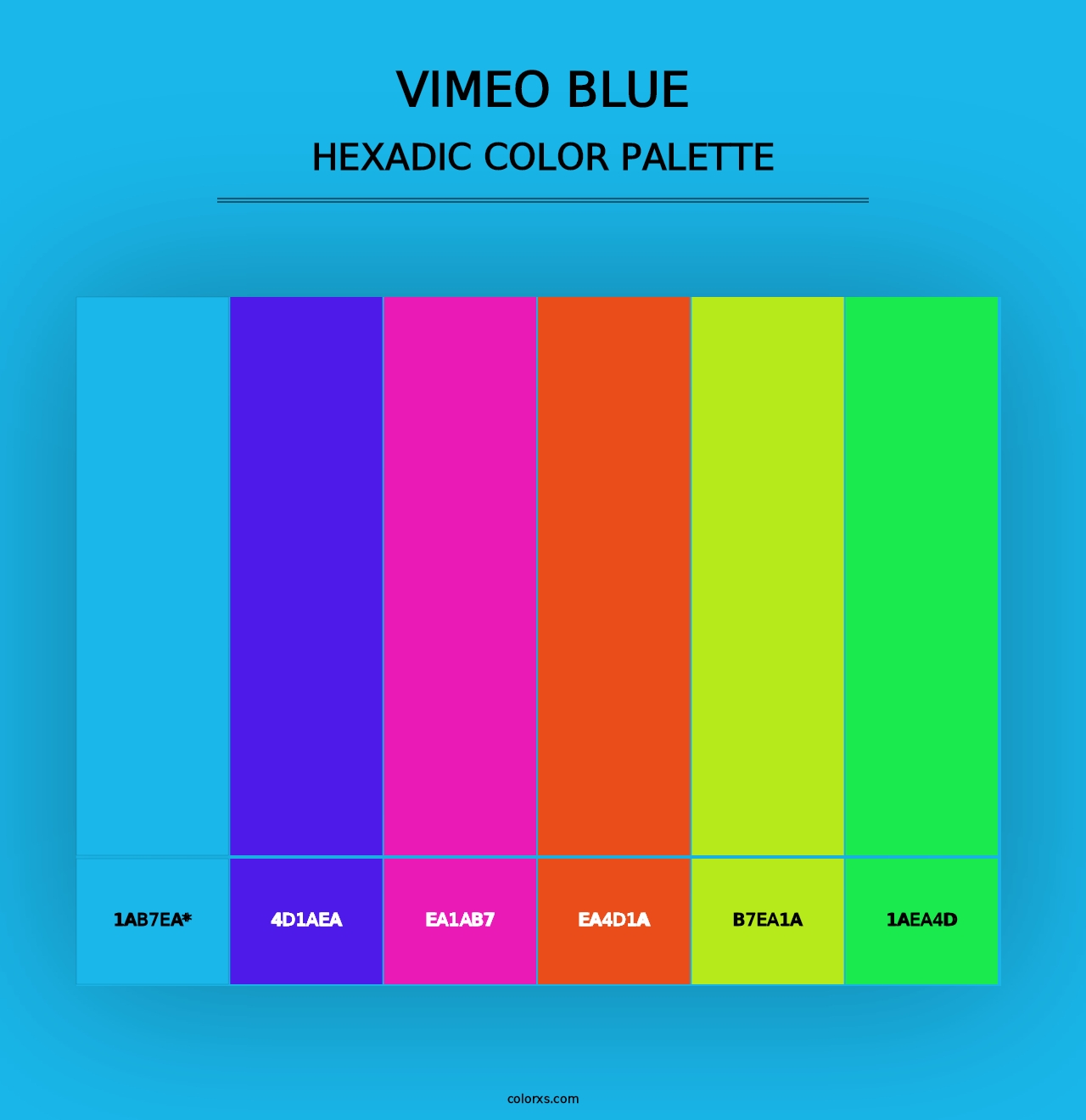 Vimeo Blue - Hexadic Color Palette