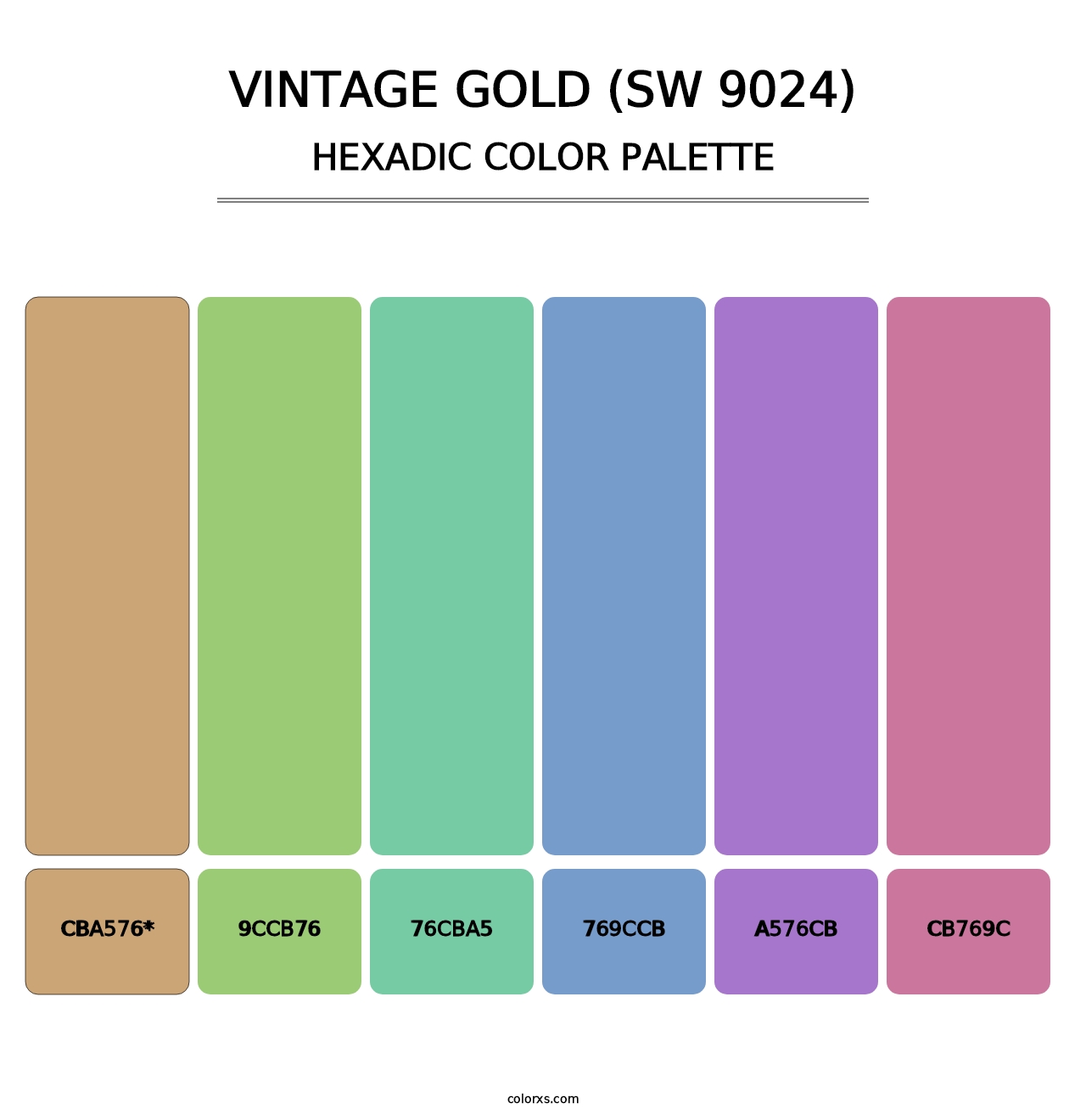 Vintage Gold (SW 9024) - Hexadic Color Palette