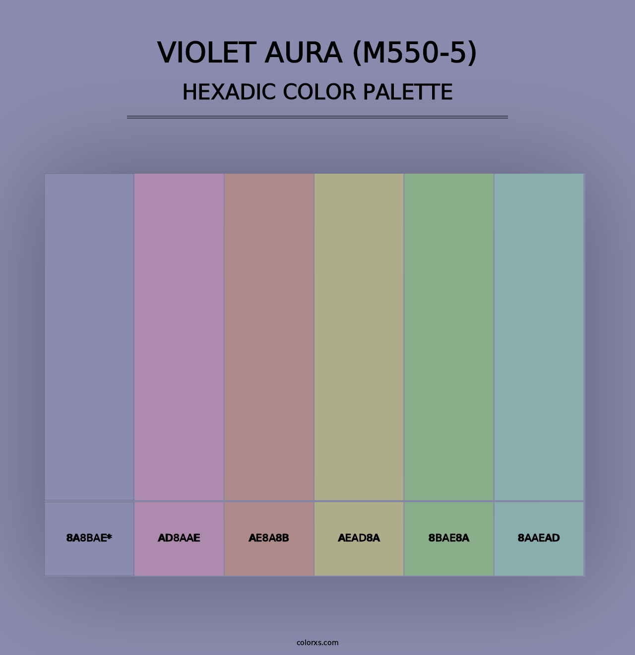 Violet Aura (M550-5) - Hexadic Color Palette