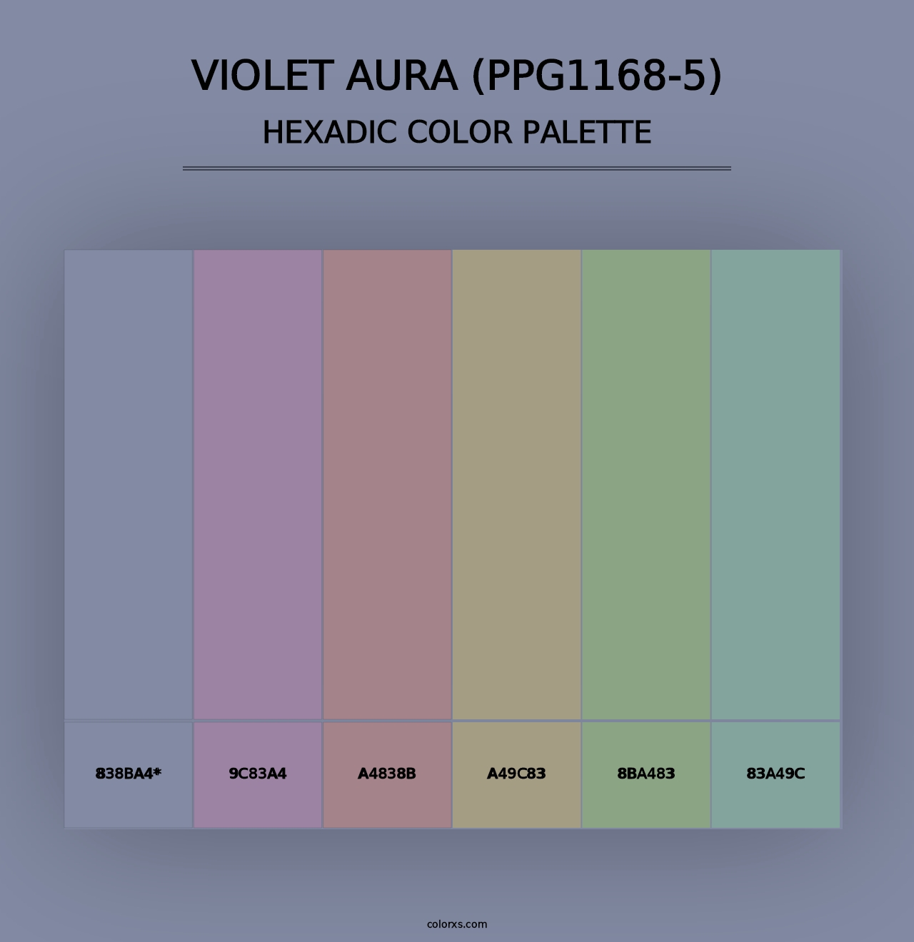 Violet Aura (PPG1168-5) - Hexadic Color Palette