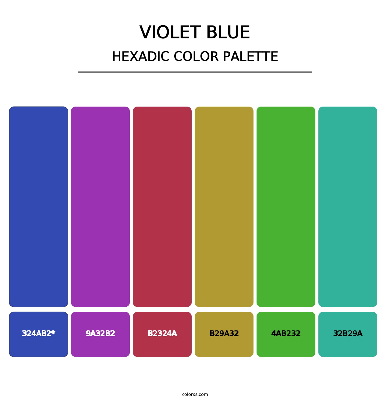 Violet Blue - Hexadic Color Palette