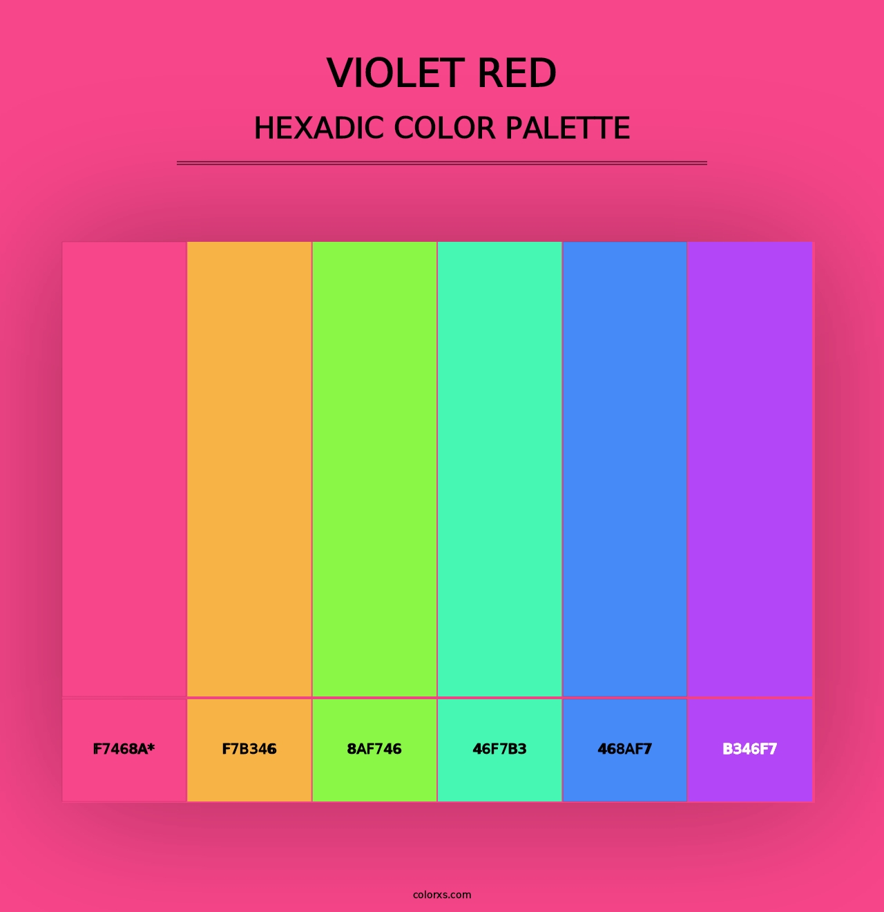 Violet Red - Hexadic Color Palette