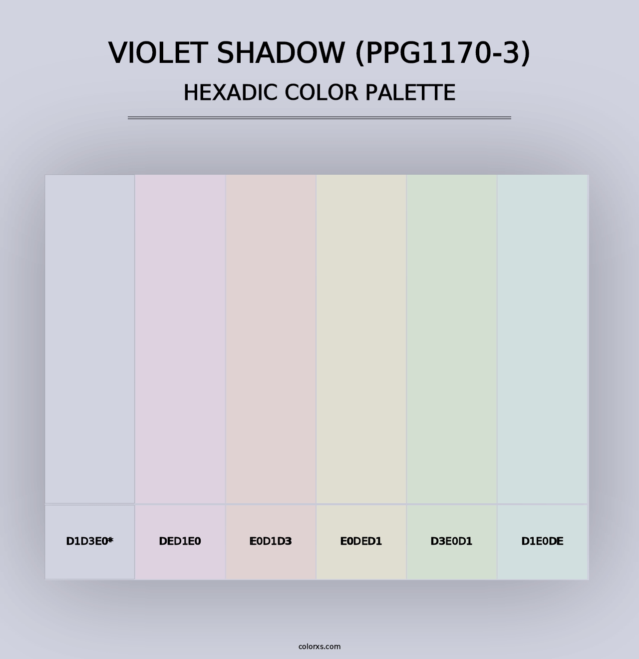 Violet Shadow (PPG1170-3) - Hexadic Color Palette