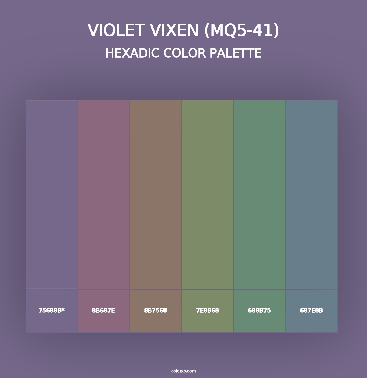 Violet Vixen (MQ5-41) - Hexadic Color Palette