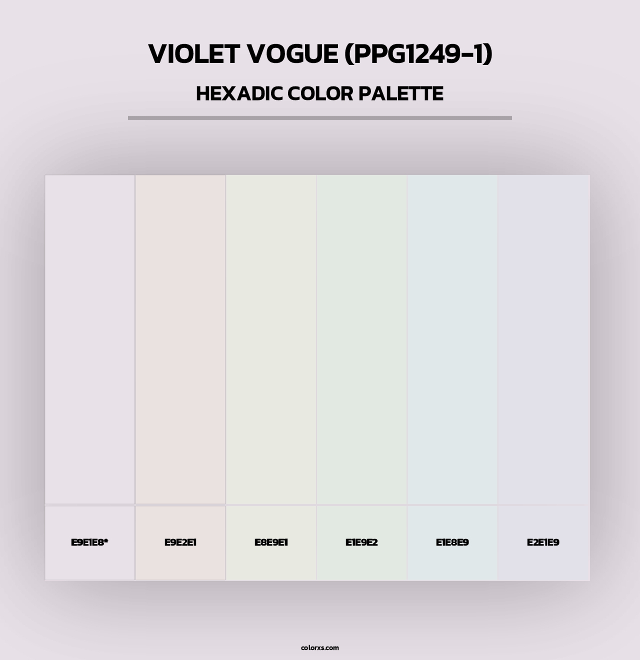 Violet Vogue (PPG1249-1) - Hexadic Color Palette