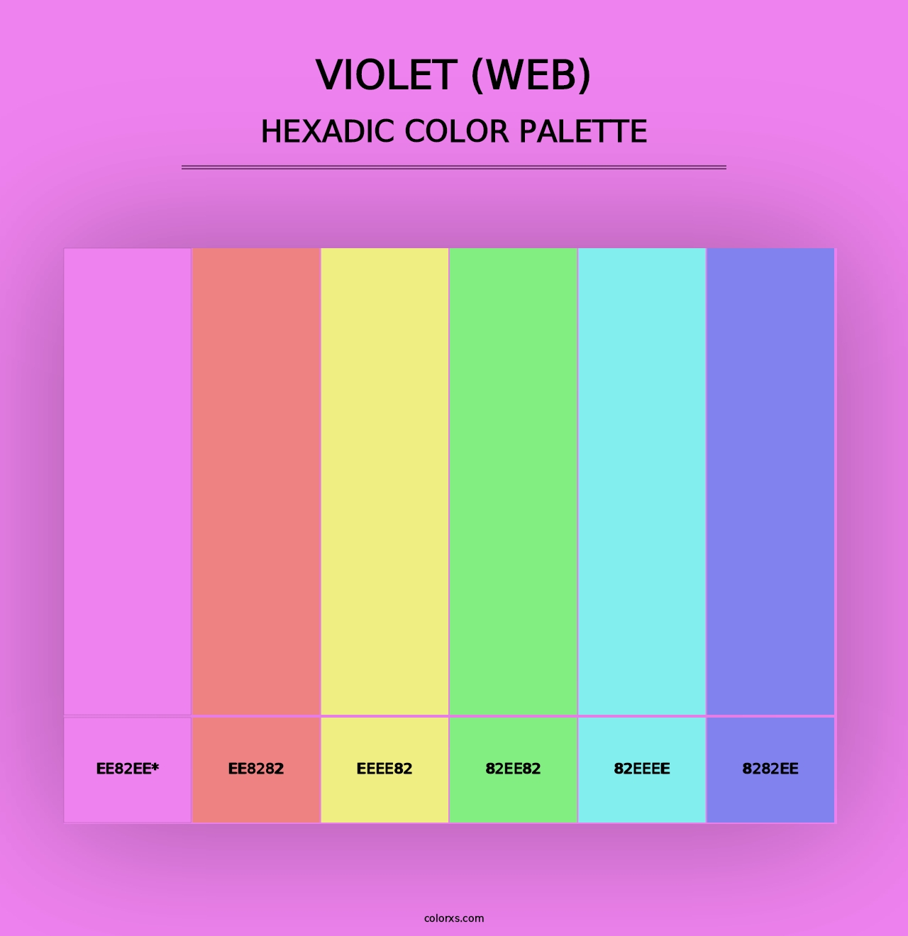 Violet (web) - Hexadic Color Palette