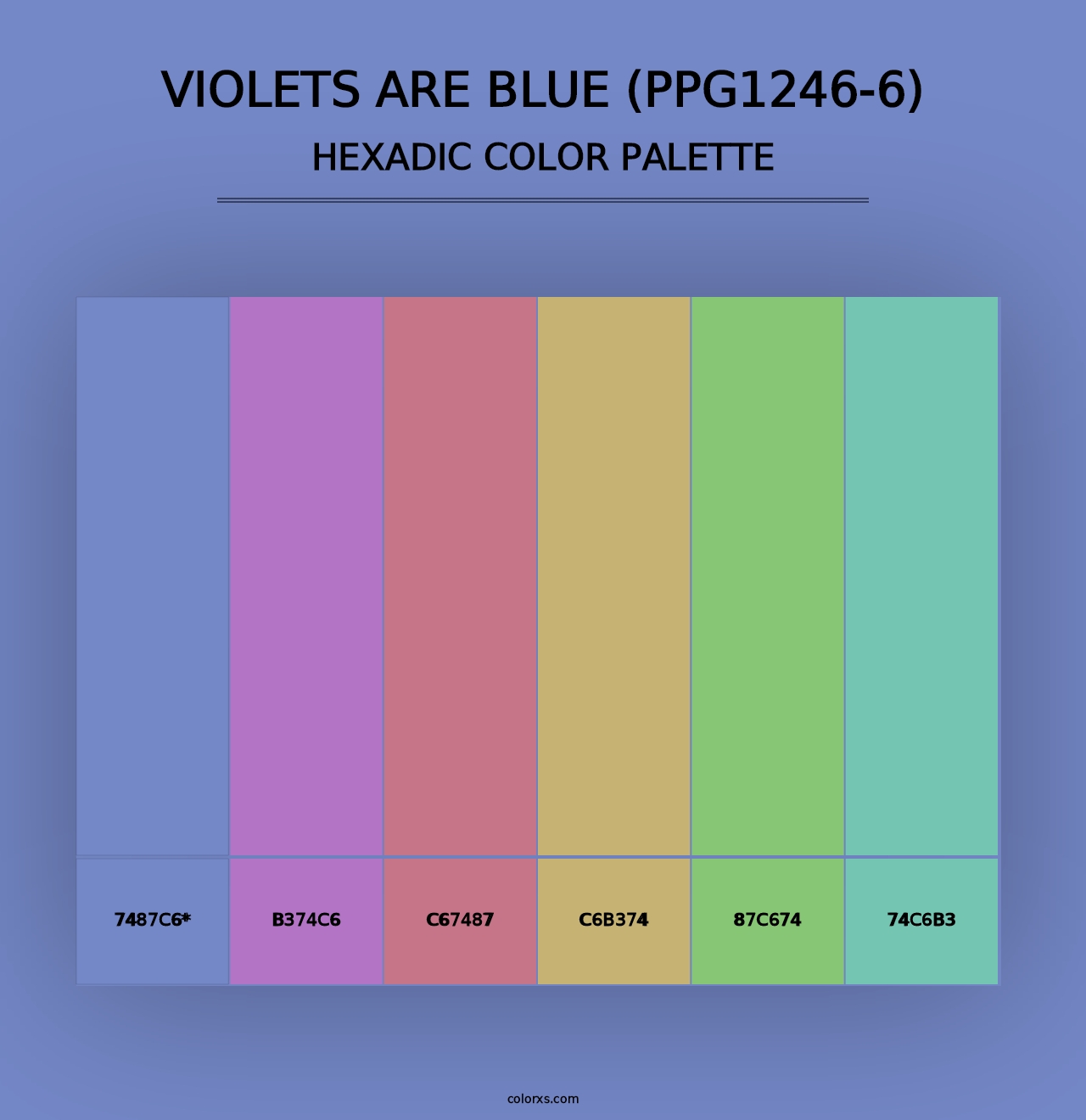 Violets Are Blue (PPG1246-6) - Hexadic Color Palette