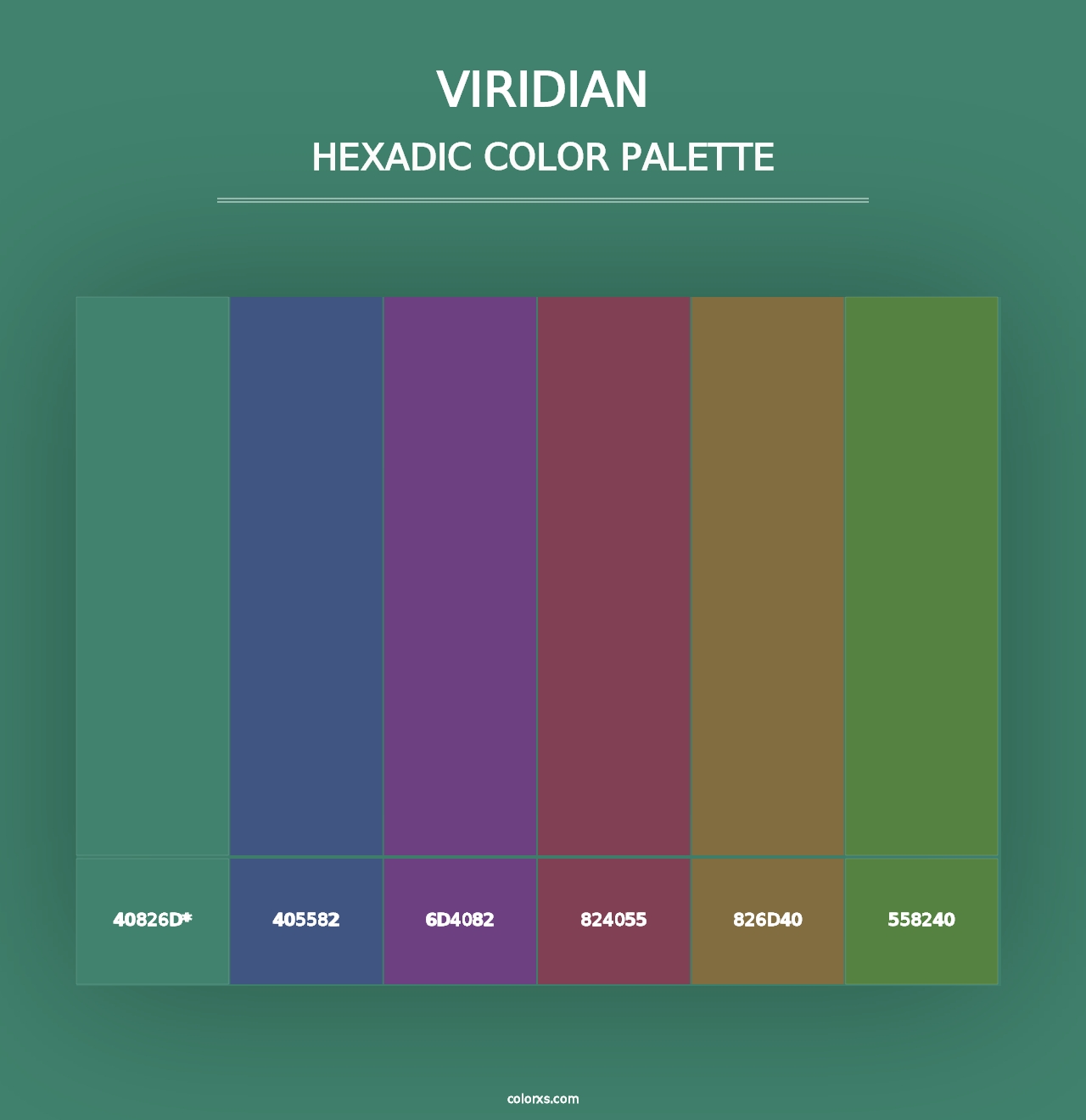 Viridian - Hexadic Color Palette