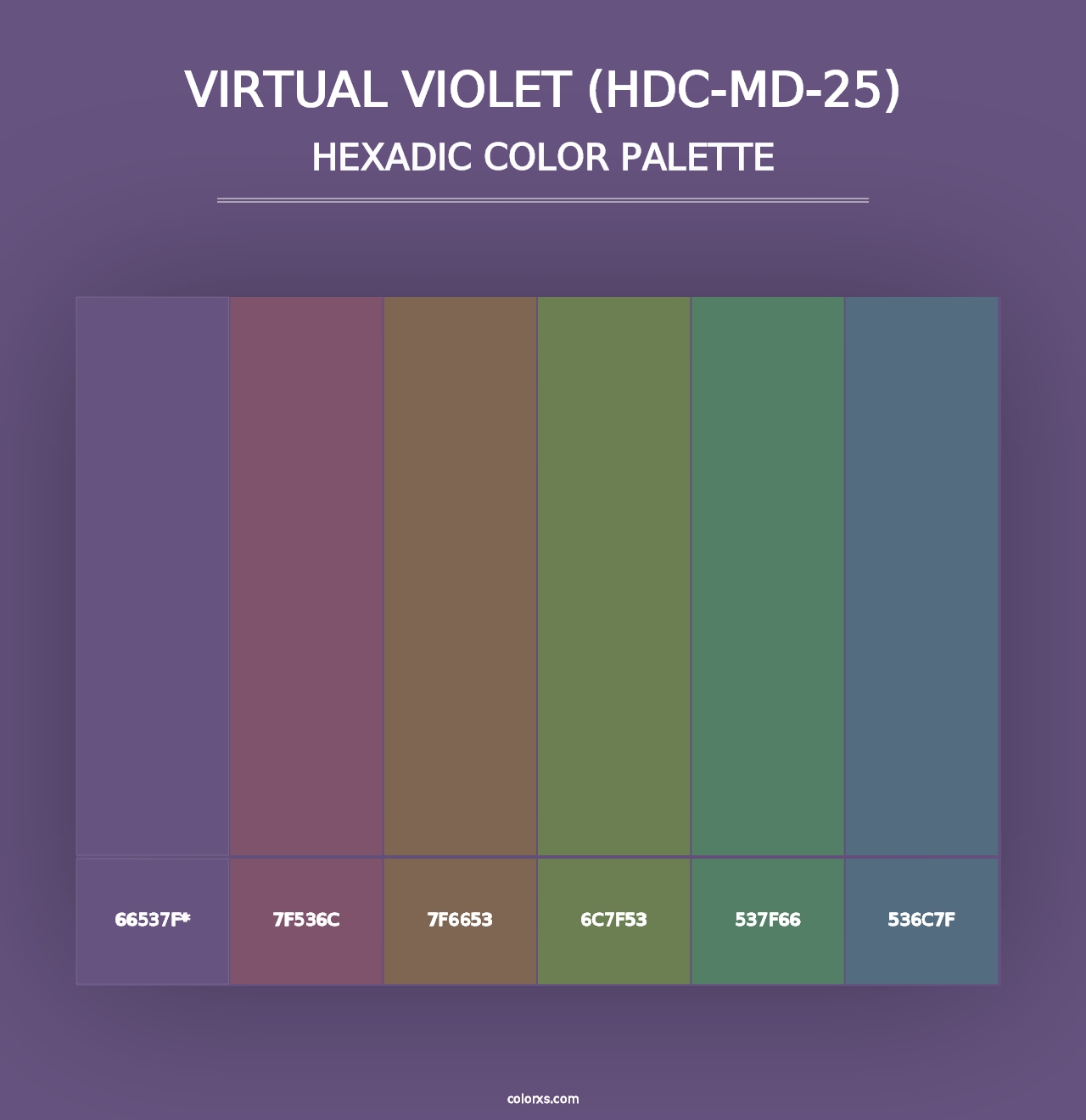 Virtual Violet (HDC-MD-25) - Hexadic Color Palette