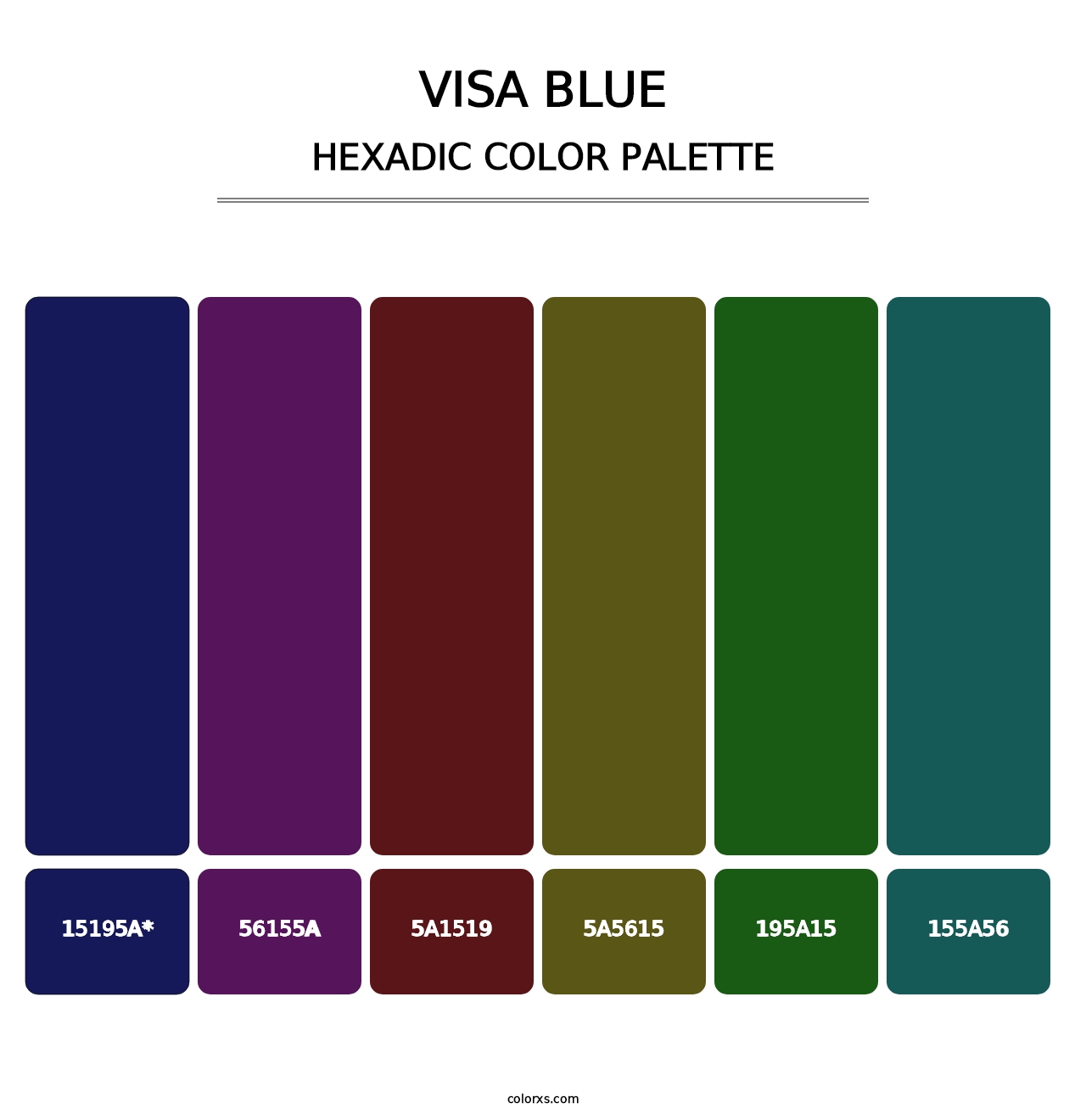 Visa Blue - Hexadic Color Palette