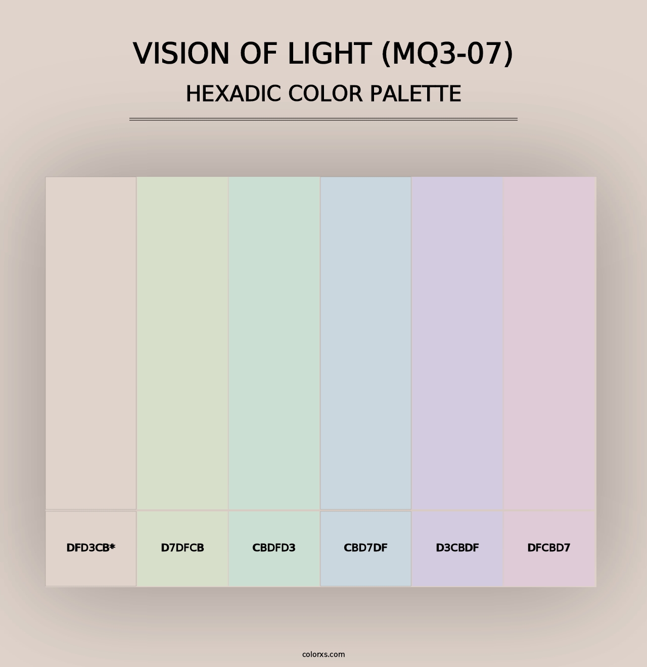 Vision Of Light (MQ3-07) - Hexadic Color Palette