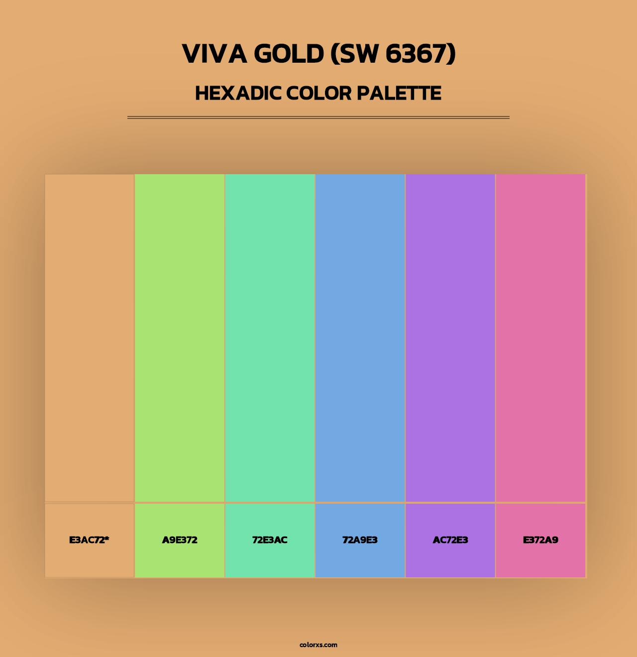 Viva Gold (SW 6367) - Hexadic Color Palette