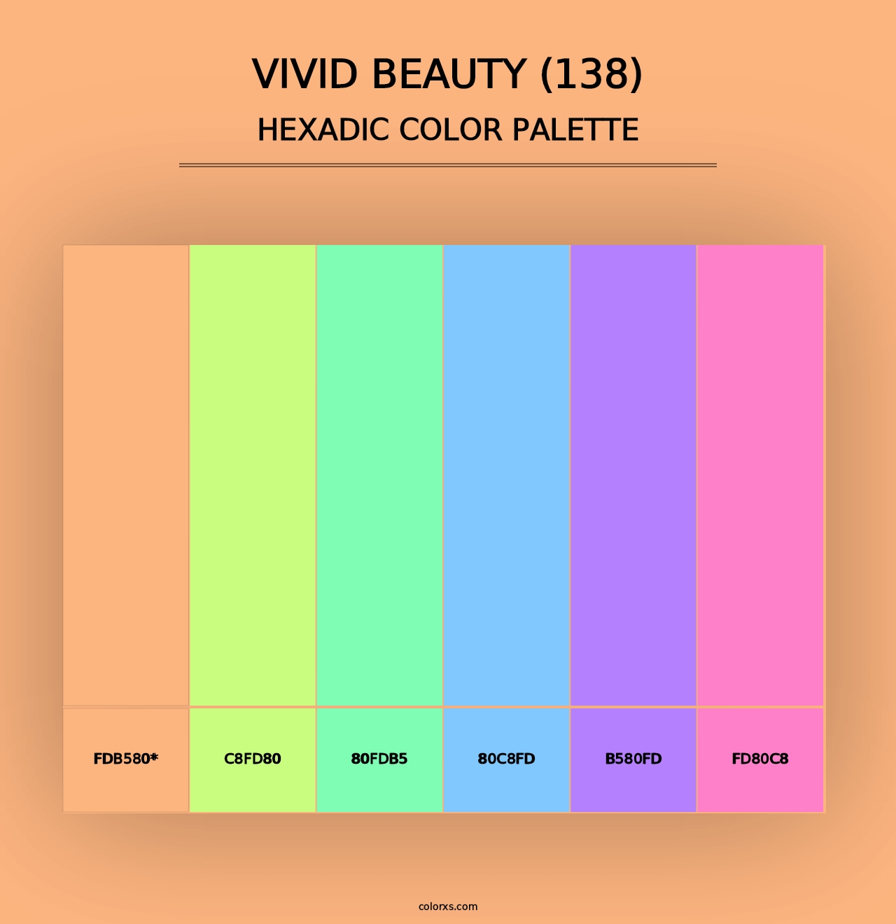 Vivid Beauty (138) - Hexadic Color Palette