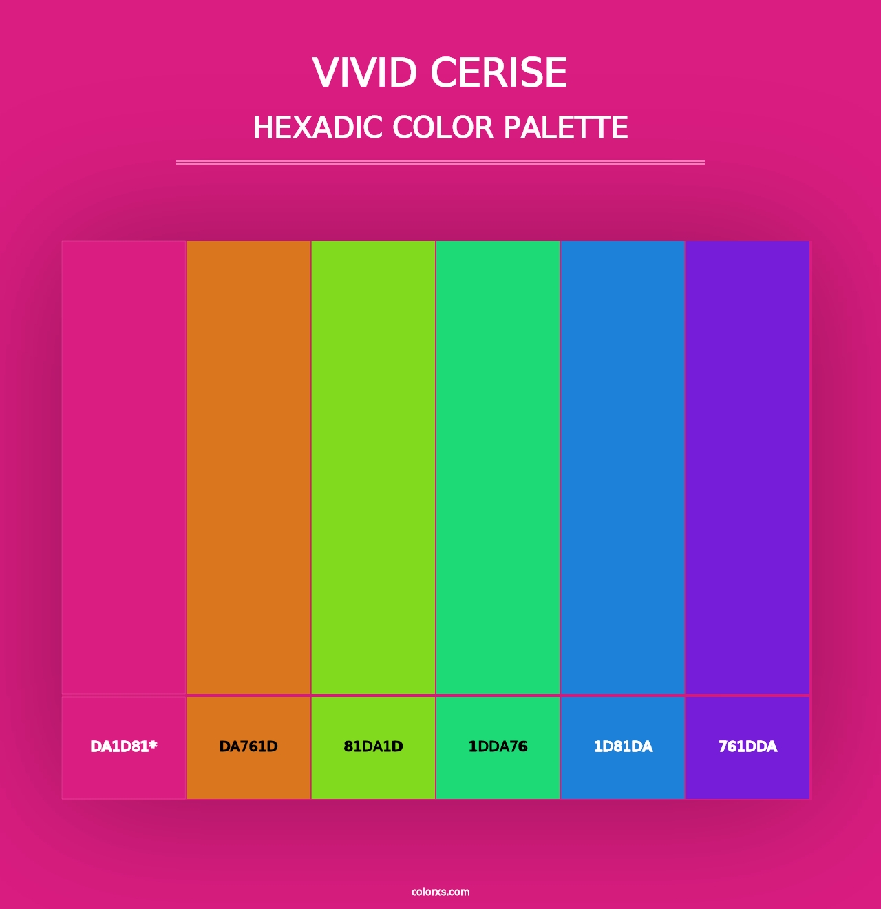 Vivid Cerise - Hexadic Color Palette