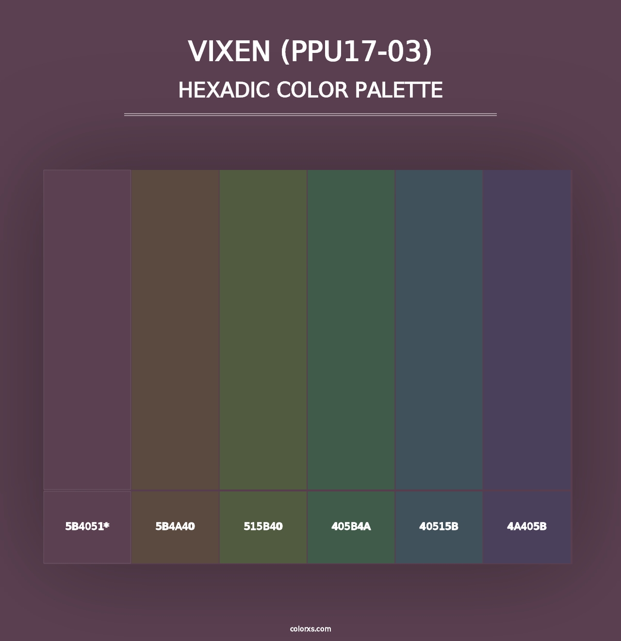 Vixen (PPU17-03) - Hexadic Color Palette