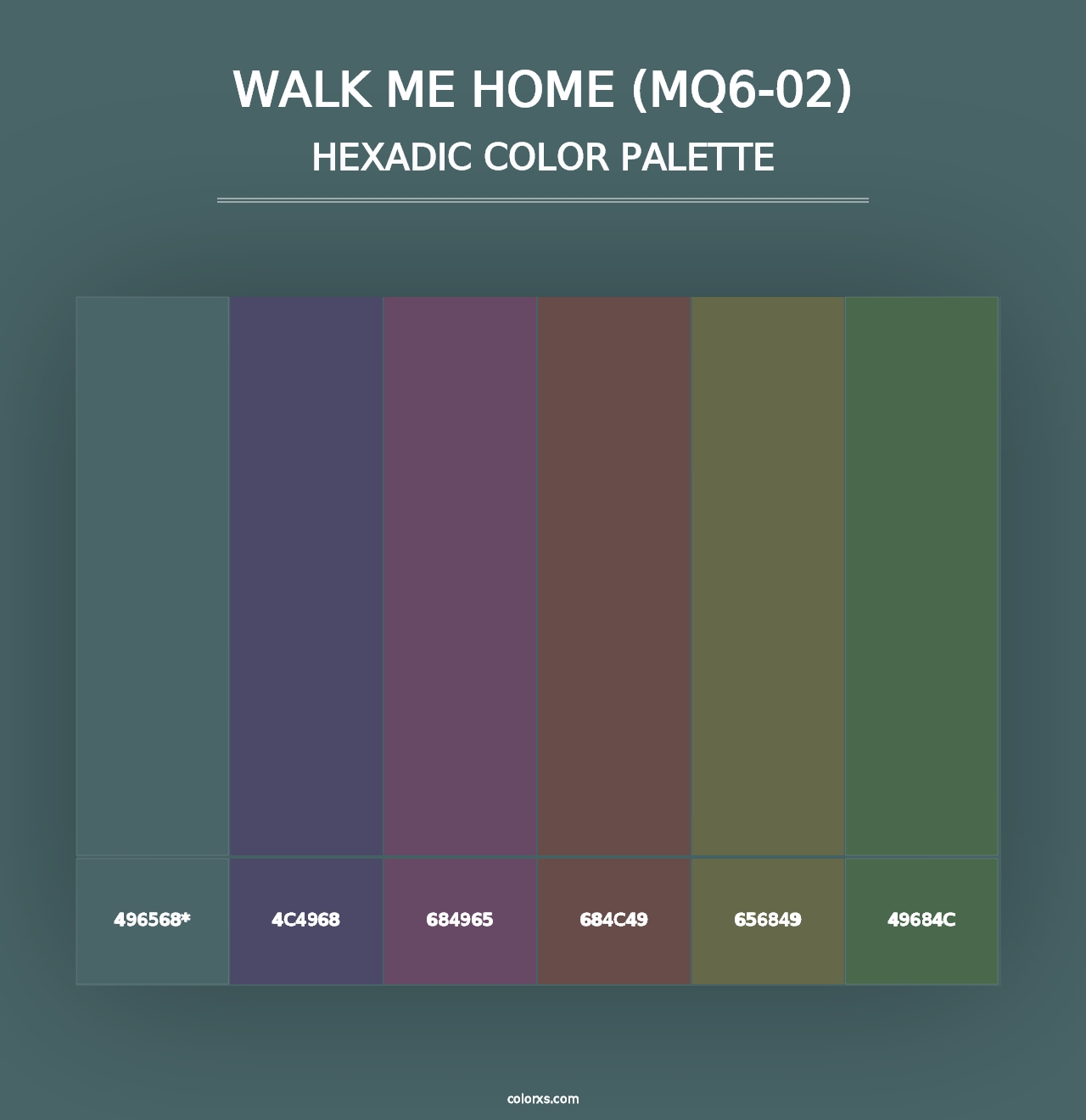 Walk Me Home (MQ6-02) - Hexadic Color Palette