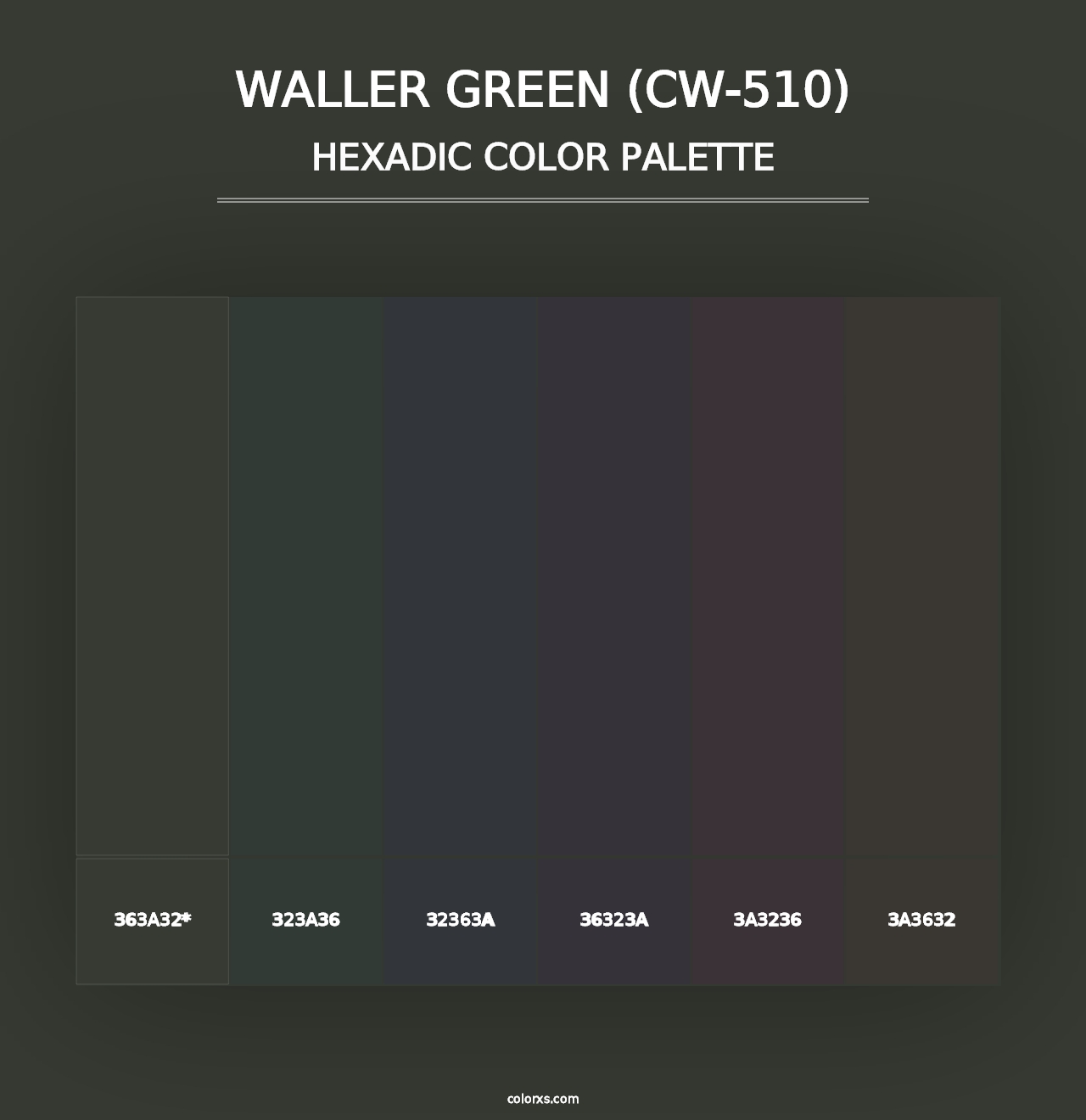 Waller Green (CW-510) - Hexadic Color Palette