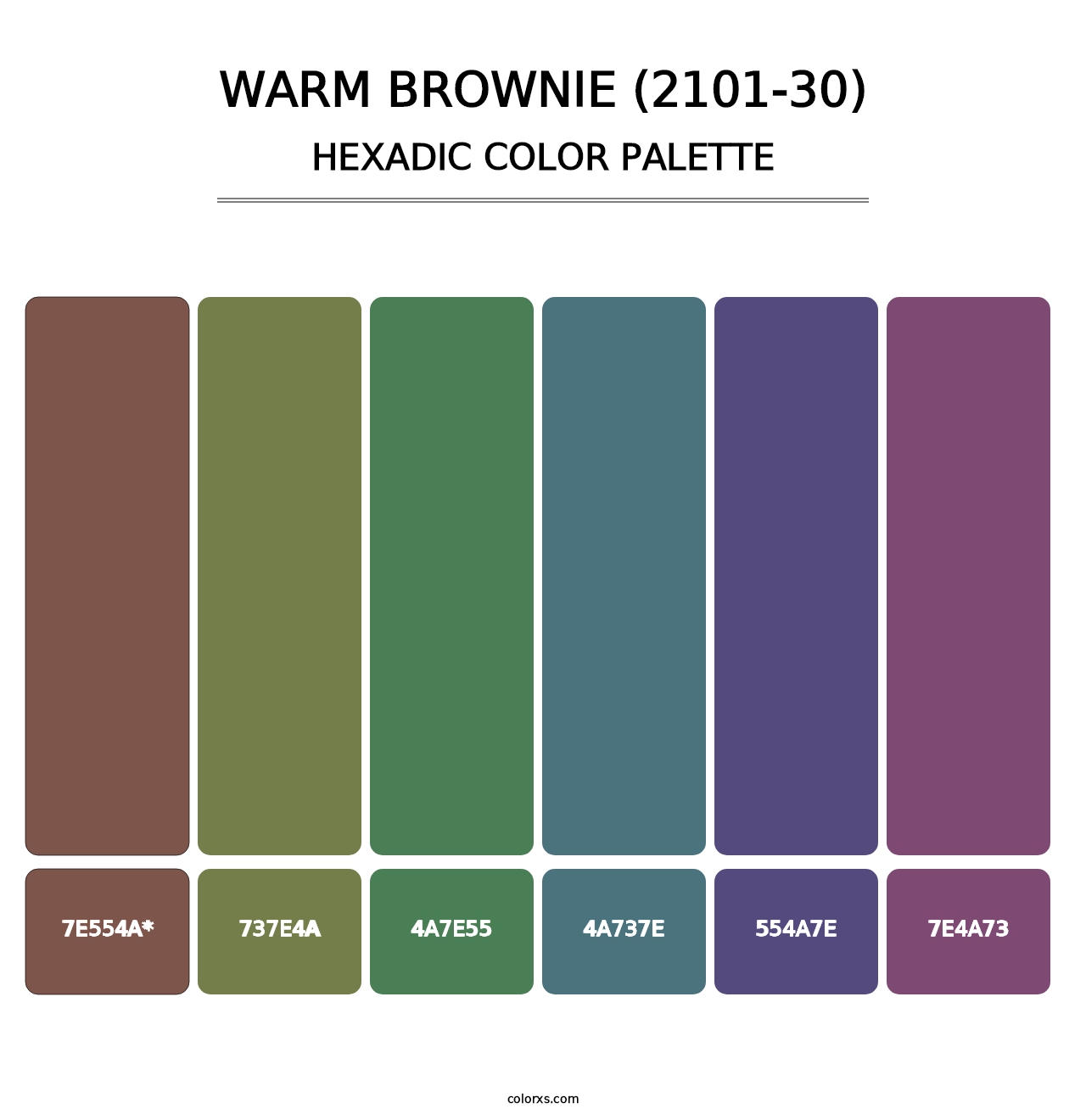 Warm Brownie (2101-30) - Hexadic Color Palette