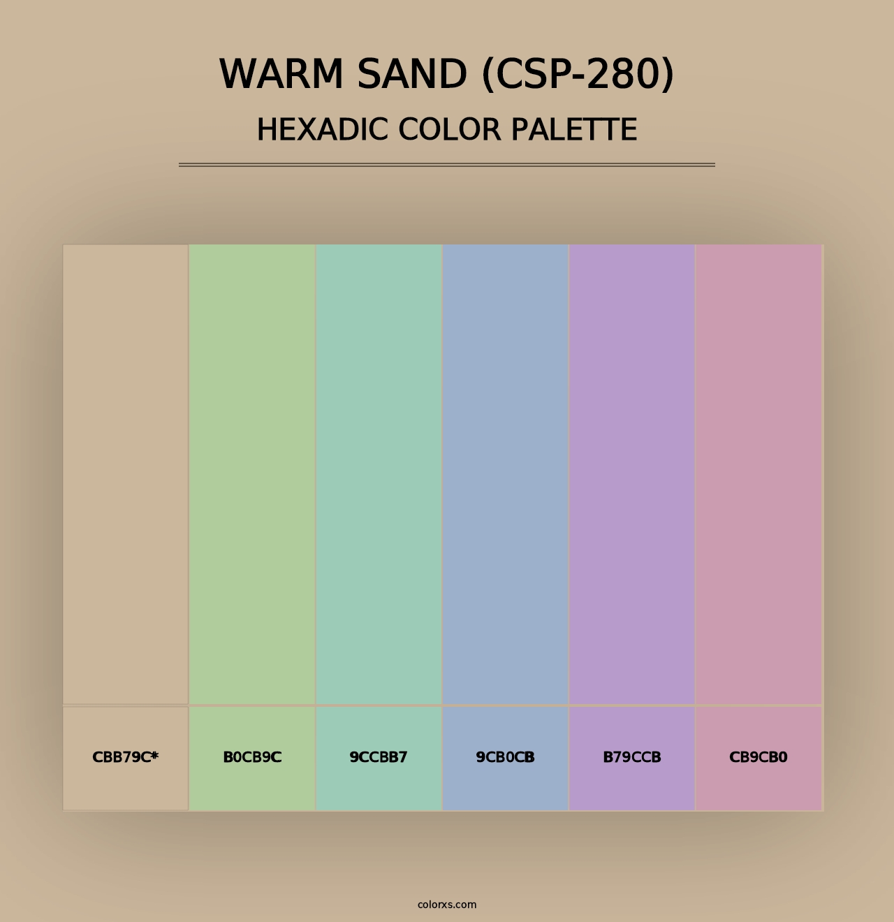 Warm Sand (CSP-280) - Hexadic Color Palette