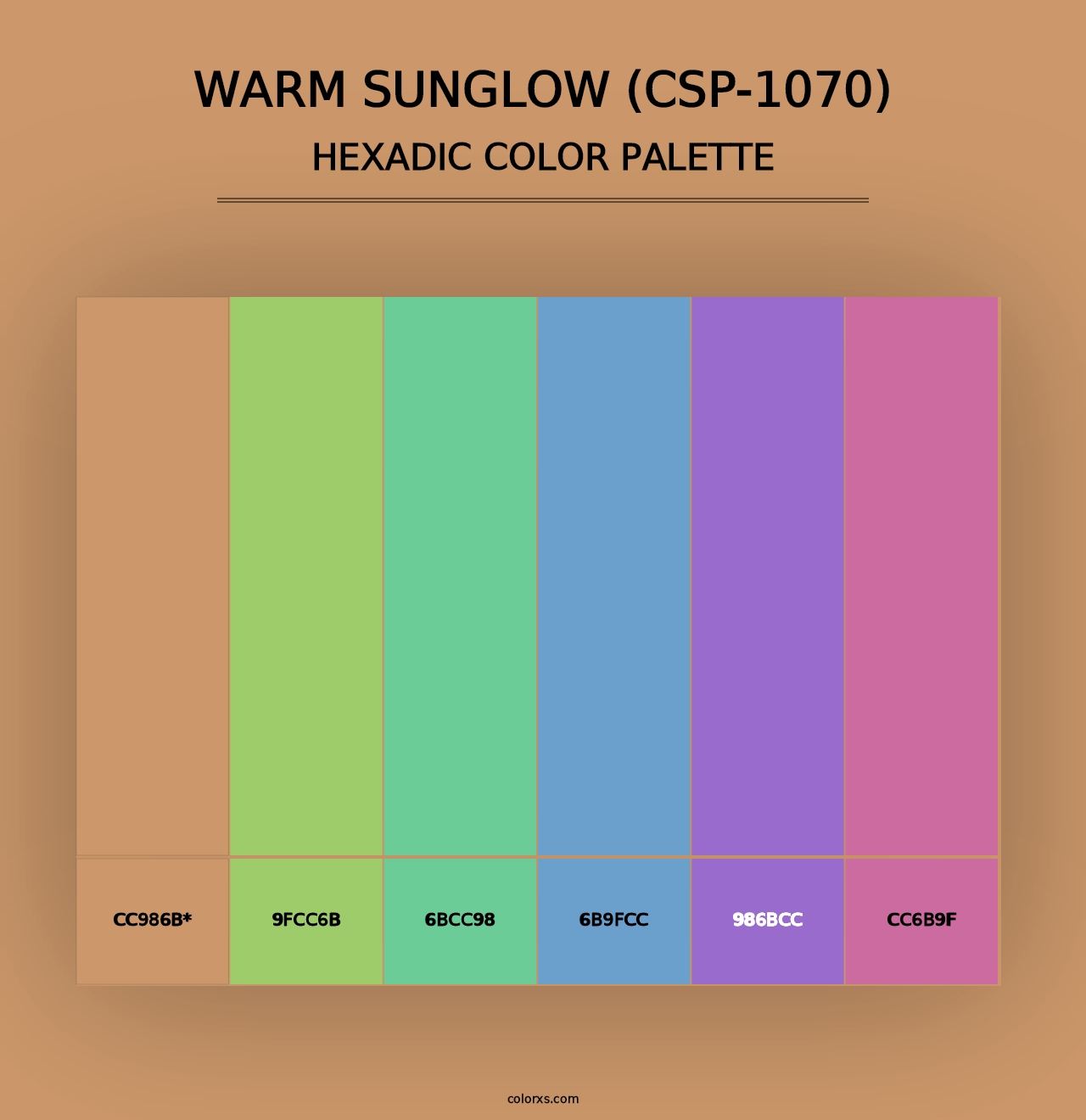 Warm Sunglow (CSP-1070) - Hexadic Color Palette