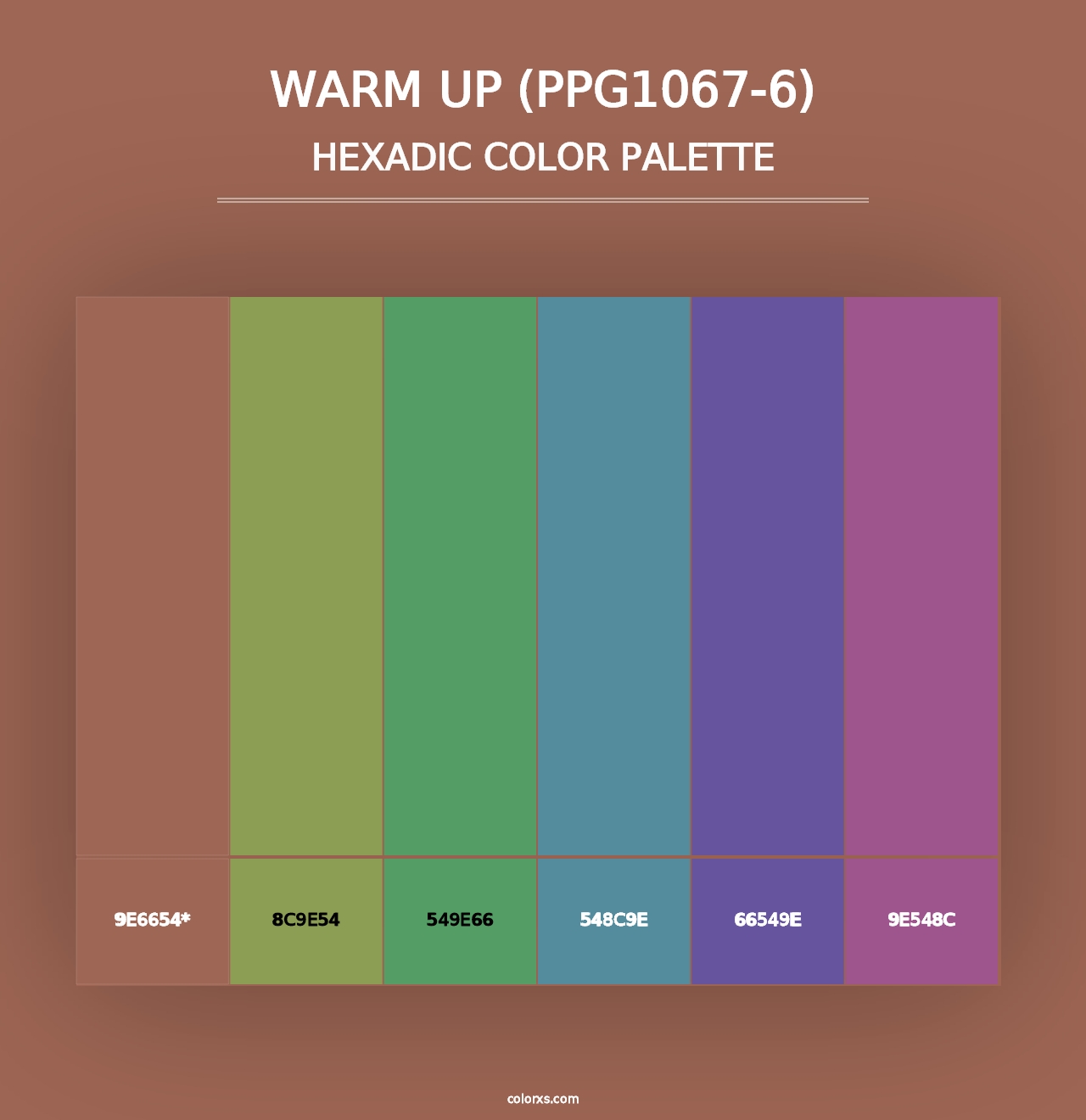 Warm Up (PPG1067-6) - Hexadic Color Palette