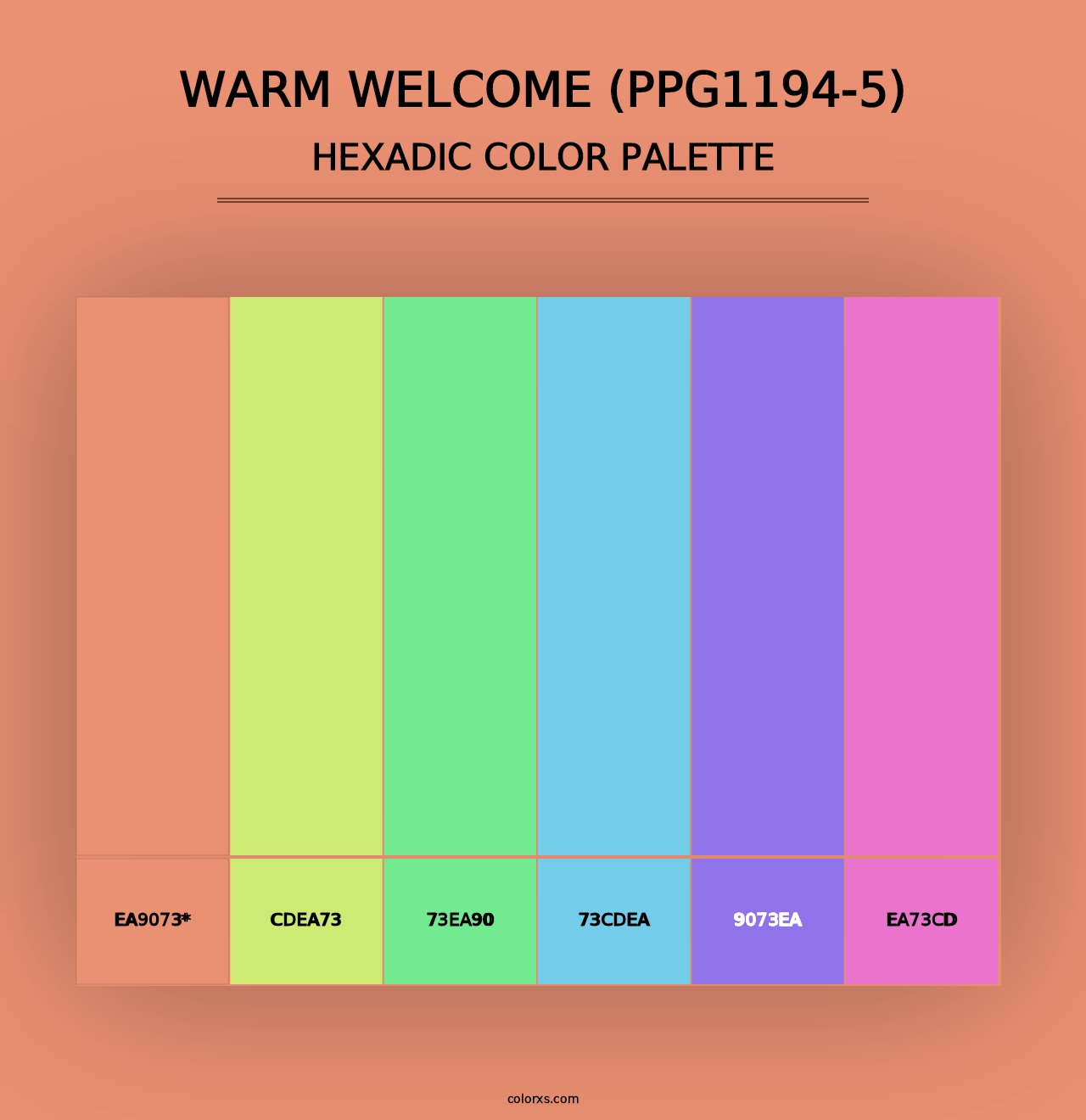 Warm Welcome (PPG1194-5) - Hexadic Color Palette