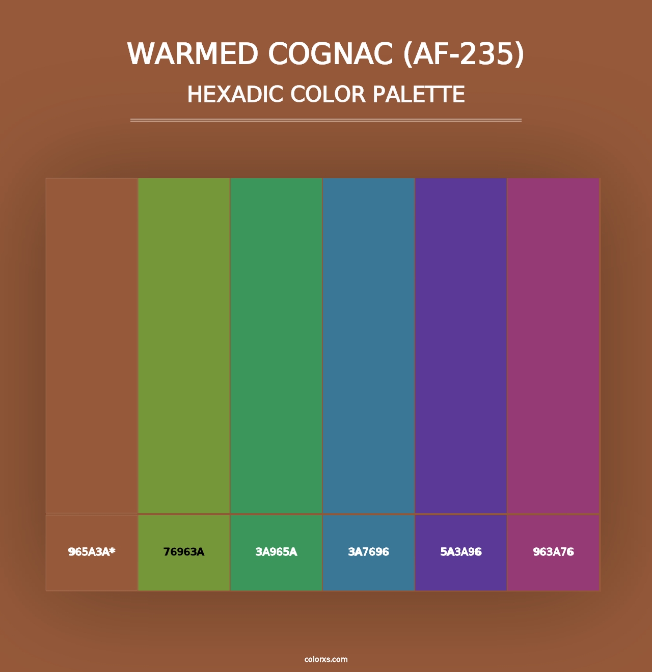 Warmed Cognac (AF-235) - Hexadic Color Palette