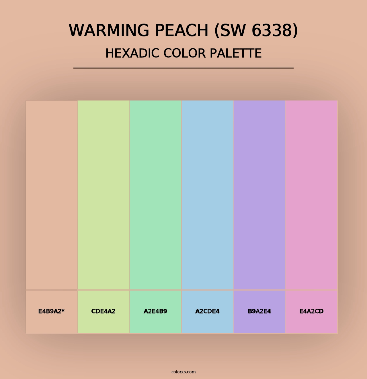 Warming Peach (SW 6338) - Hexadic Color Palette